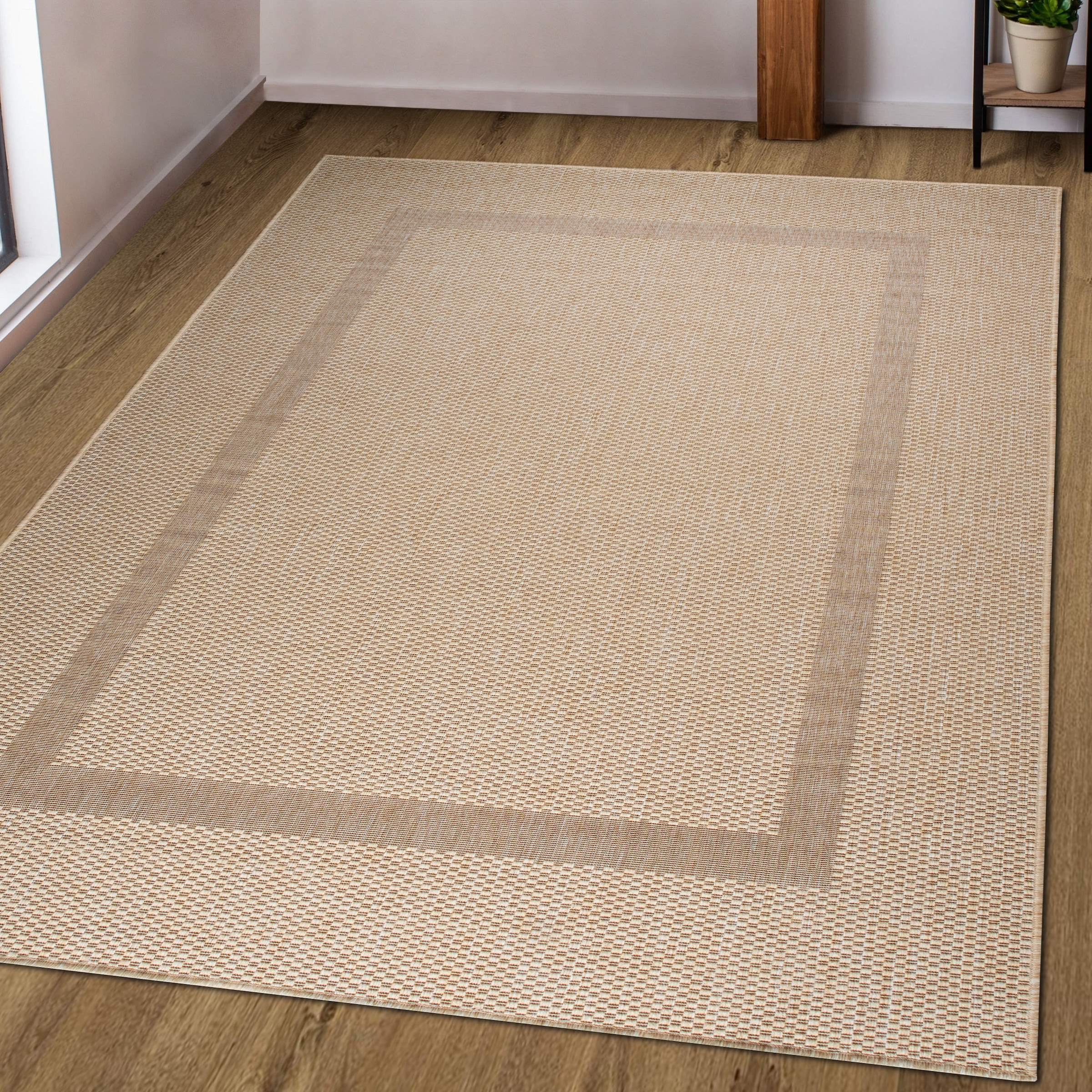 GOODproduct Teppich »Venedig Bordüre auch als Läufer erhältlich« rechteckig 3 mm Höhe In- und Outdoor geeignet, Sisal-Optik, Wetterfest & UV-beständig