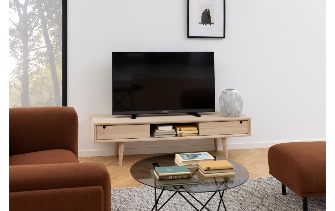 AC Design Tableau TV »Century 160 x 38 x 43 cm« Skandinavisches TV-Tisch in pigmentierter Eiche