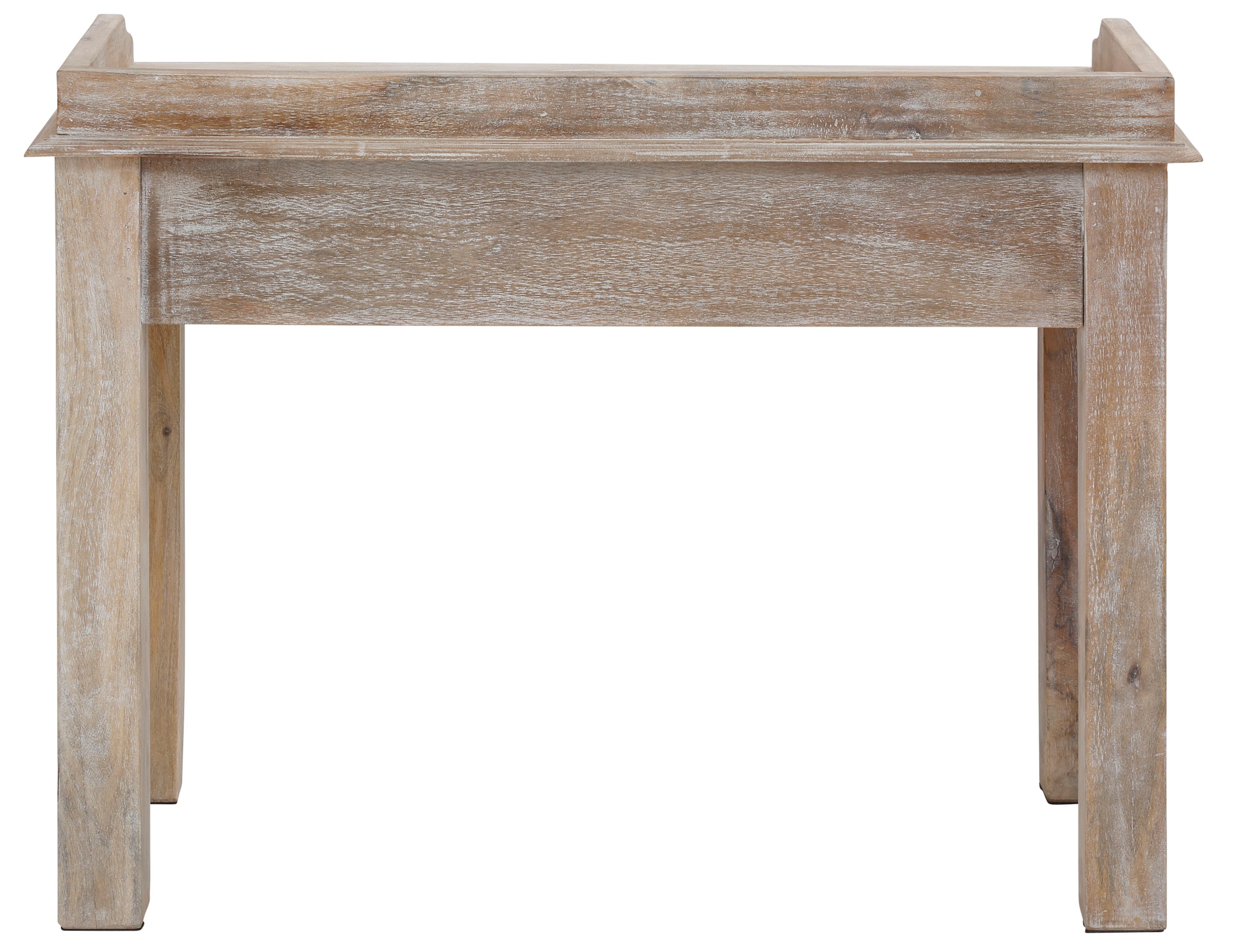 Home affaire Schreibtisch »Lavin« Mangoholz, mit dekorativen Schnitzereien, Handgefertigt, Breite 111 cm