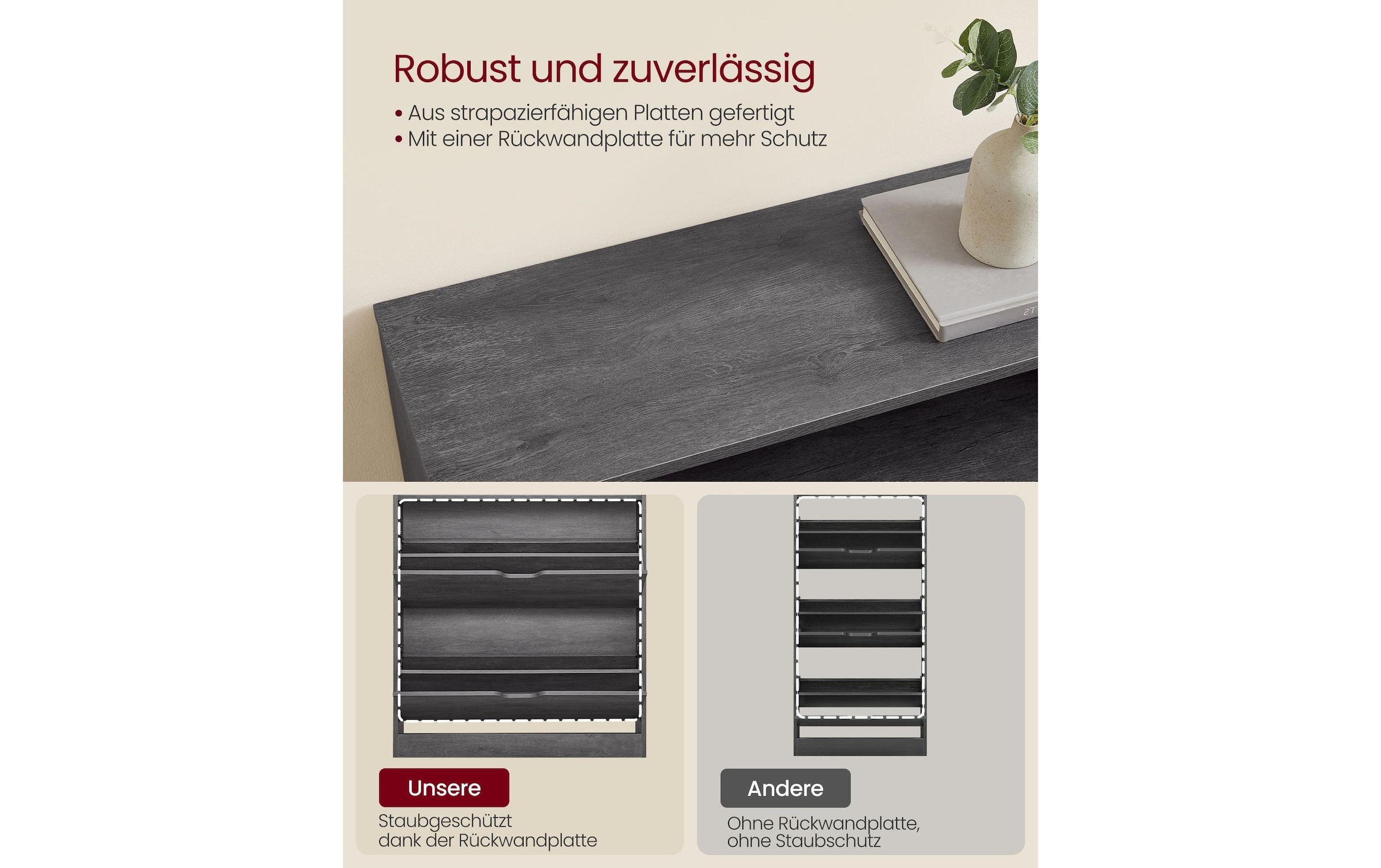 VASAGLE Schuhschrank »80 x 24 x 102 cm«