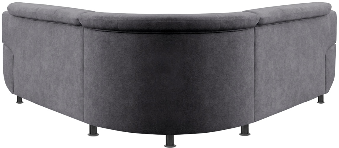 TRENDMANUFAKTUR Canapé d'angle »Rondo wahlweise mit Schlaffunktion, 267x247 cm (BxT), breite Armlehnen« forme en L, option ressort disponible, pieds noirs