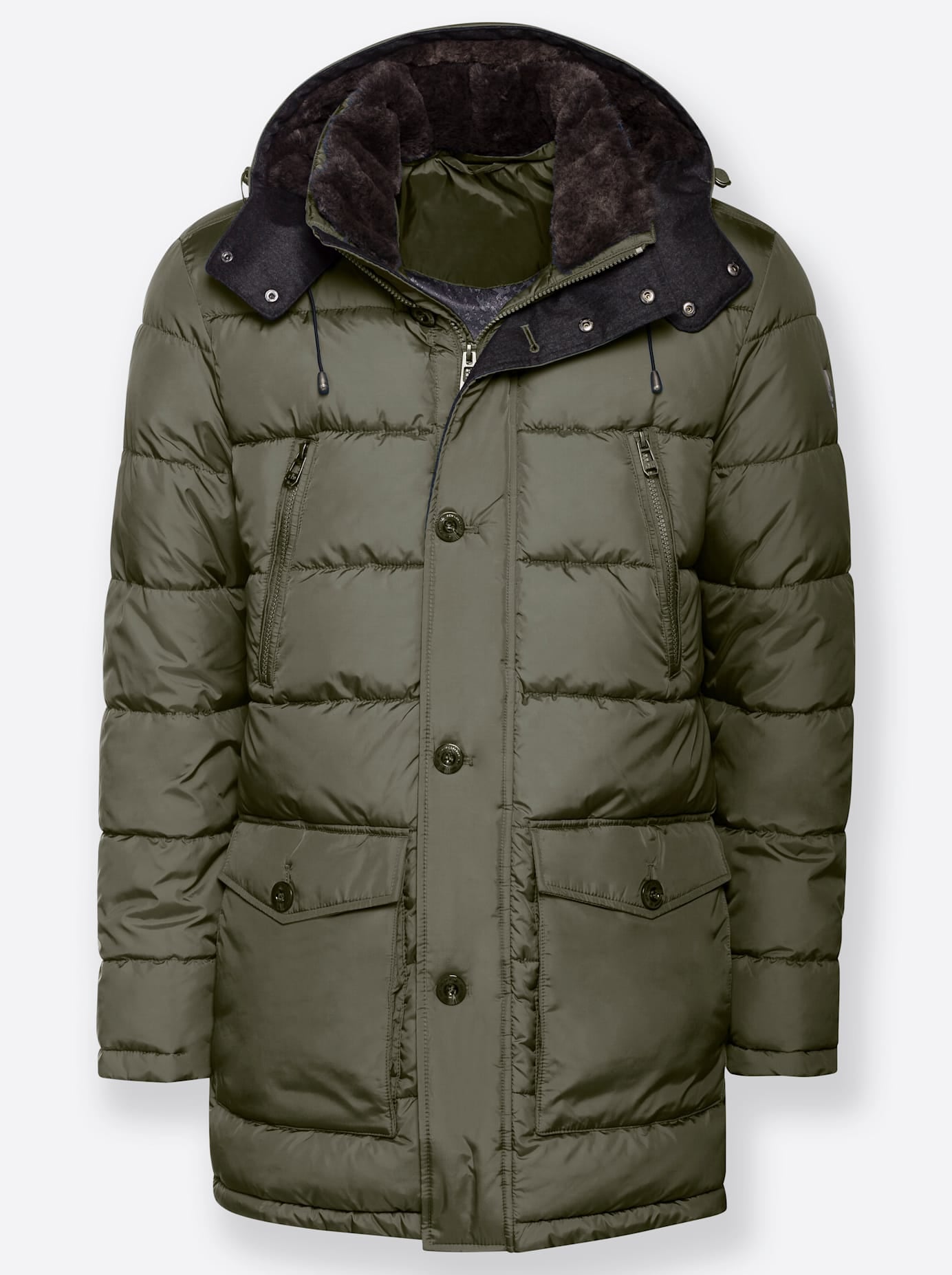 New Canadian Langjacke mit Kapuze