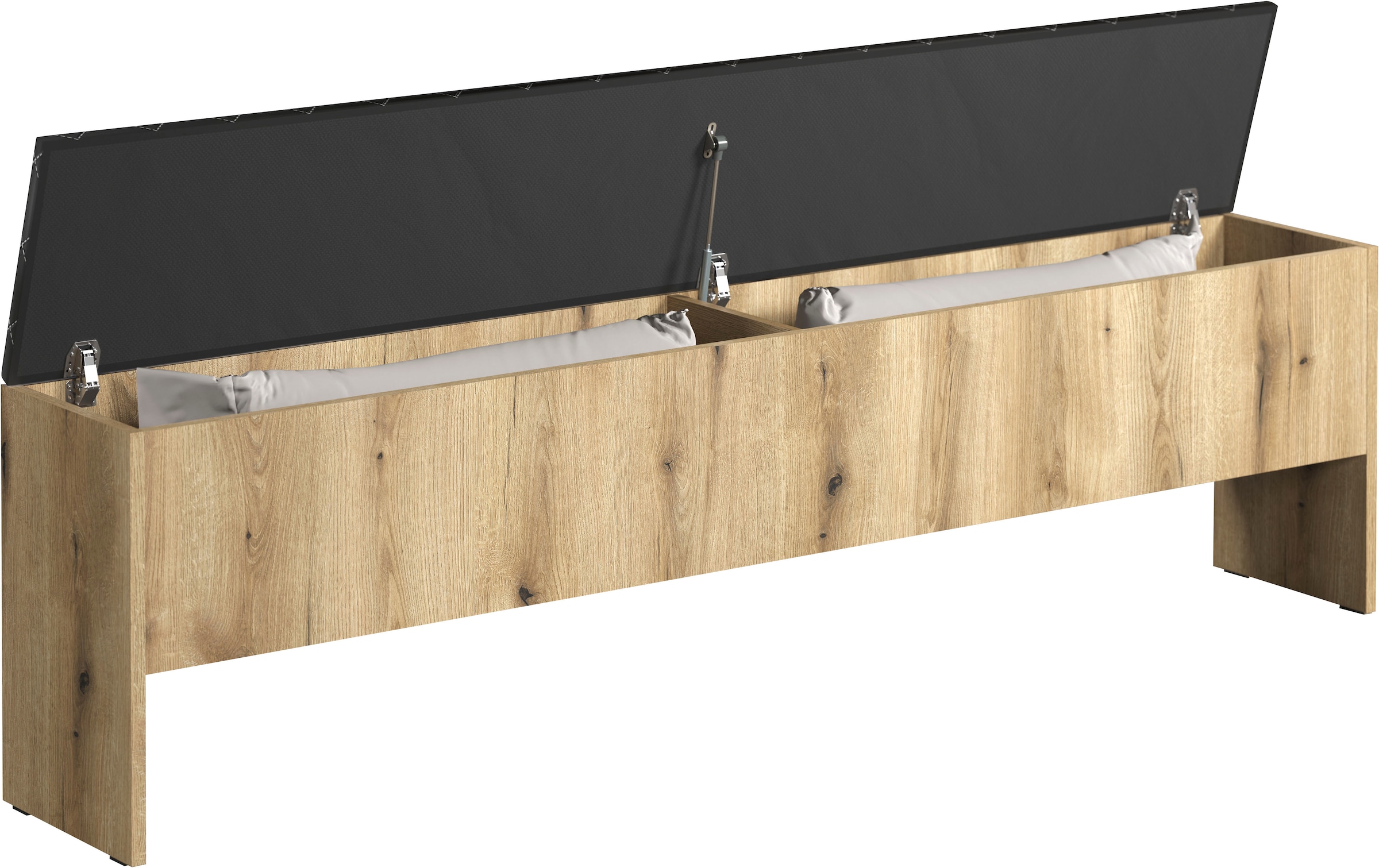 INOSIGN Banc rembourré »Estepona« 1 cuis tlg. banquette-lit rabattable - rembourrage anthracite avec matelassage losanges