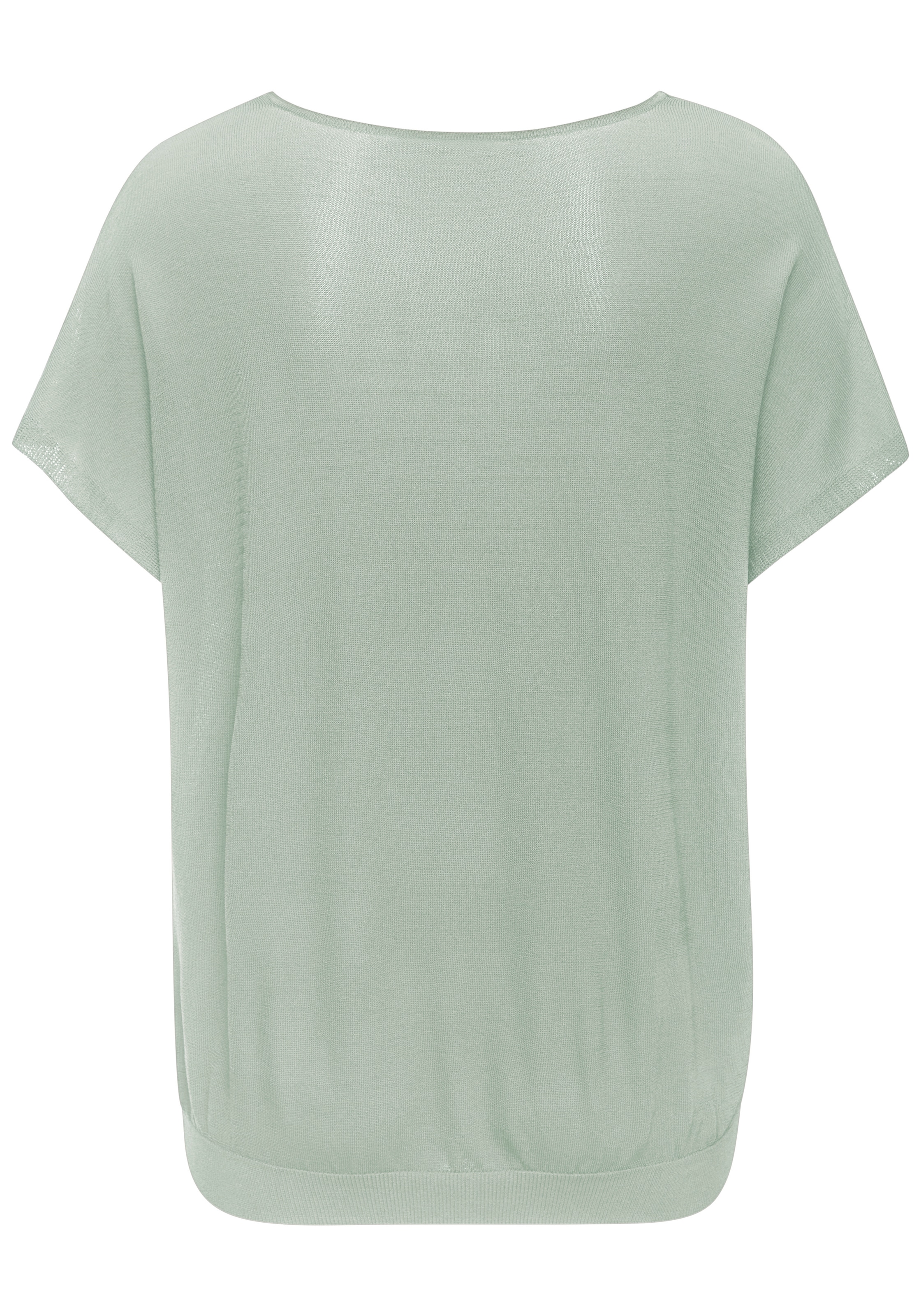 Vivance Pull à manches courtes en maille fine, pull ample en tricot
