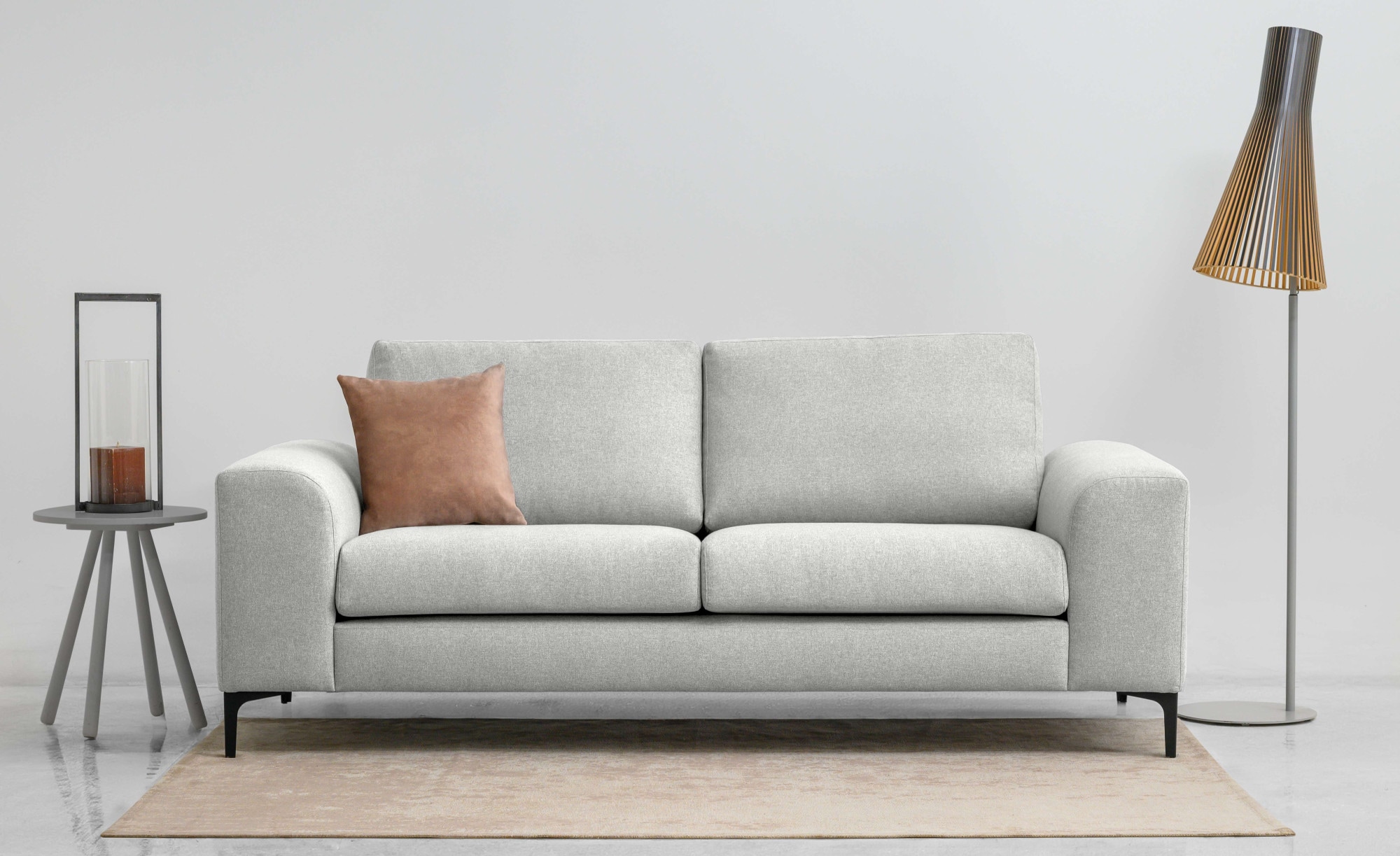 GOODproduct 2,5-Sitzer »Henry, Kompaktsofa, Breite 214 cm« mit Metallbeinen, Wellenunterfederung, wasserabweisender Stoff