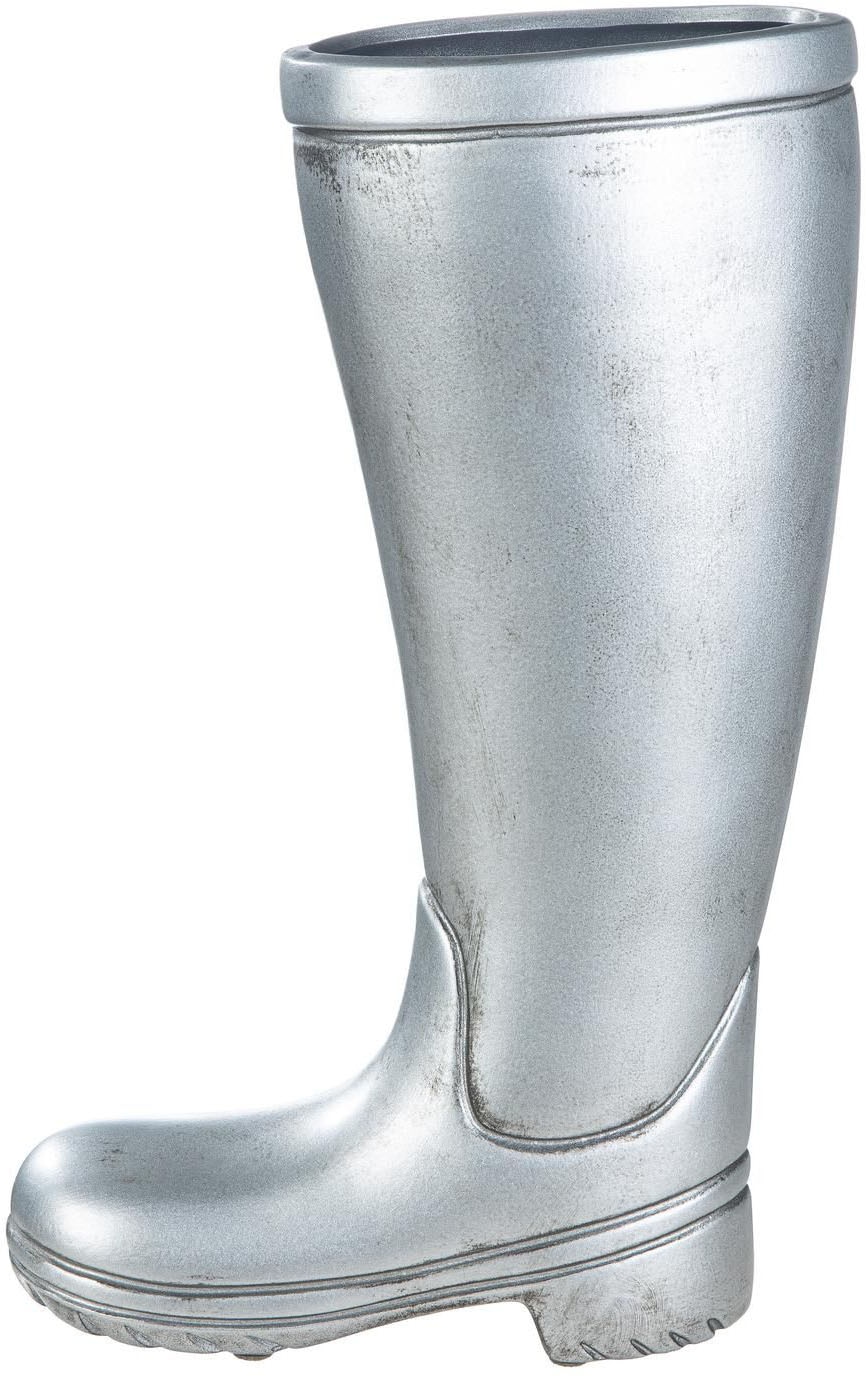 Casablanca by Gilde Porte-parapluies »Regenschirmständer Stiefel, silber« pour parapluies, hauteur 45 cm, forme bottes en caoutchouc, en céramique