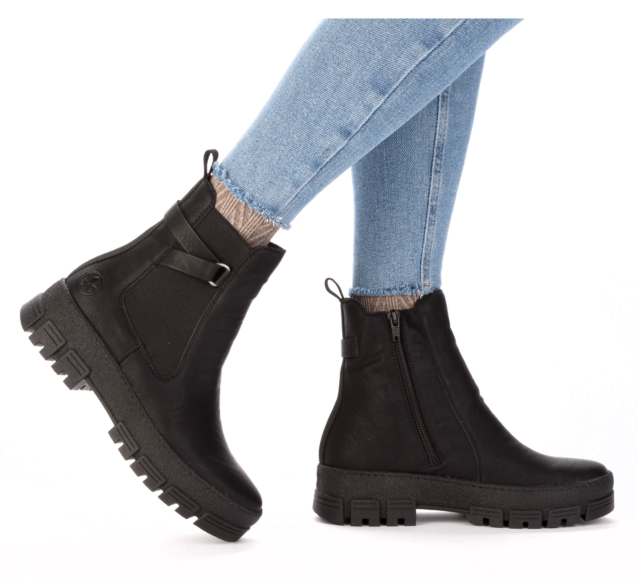 Rieker Bottes d'hiver  chelsea boots, bottines à plateforme, bottines classiques avec doublure chaude