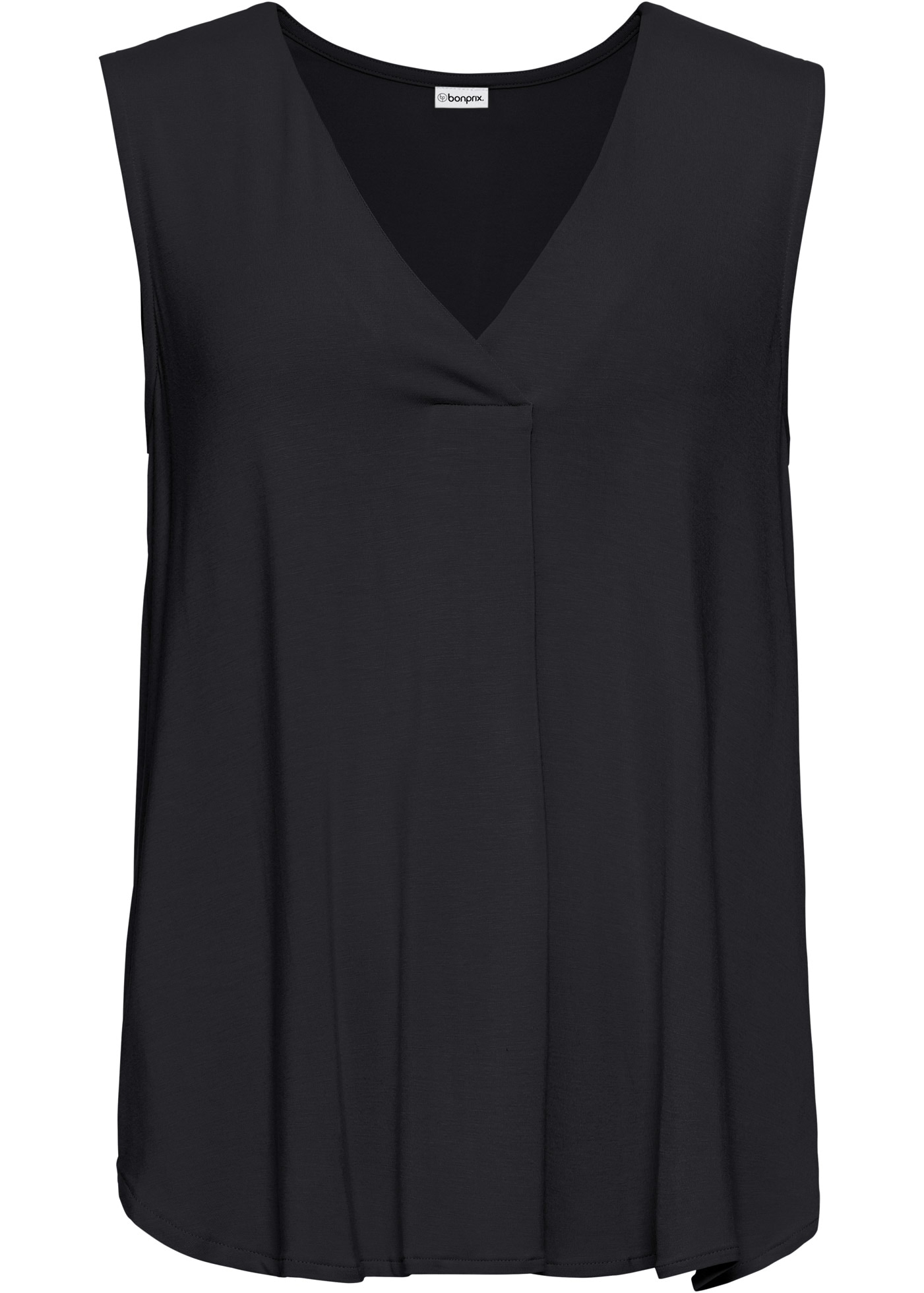bonprix Haut de chemise bequeme Passform, ohne Ärmel, aus Viskose-Mix, feminin geschnitten