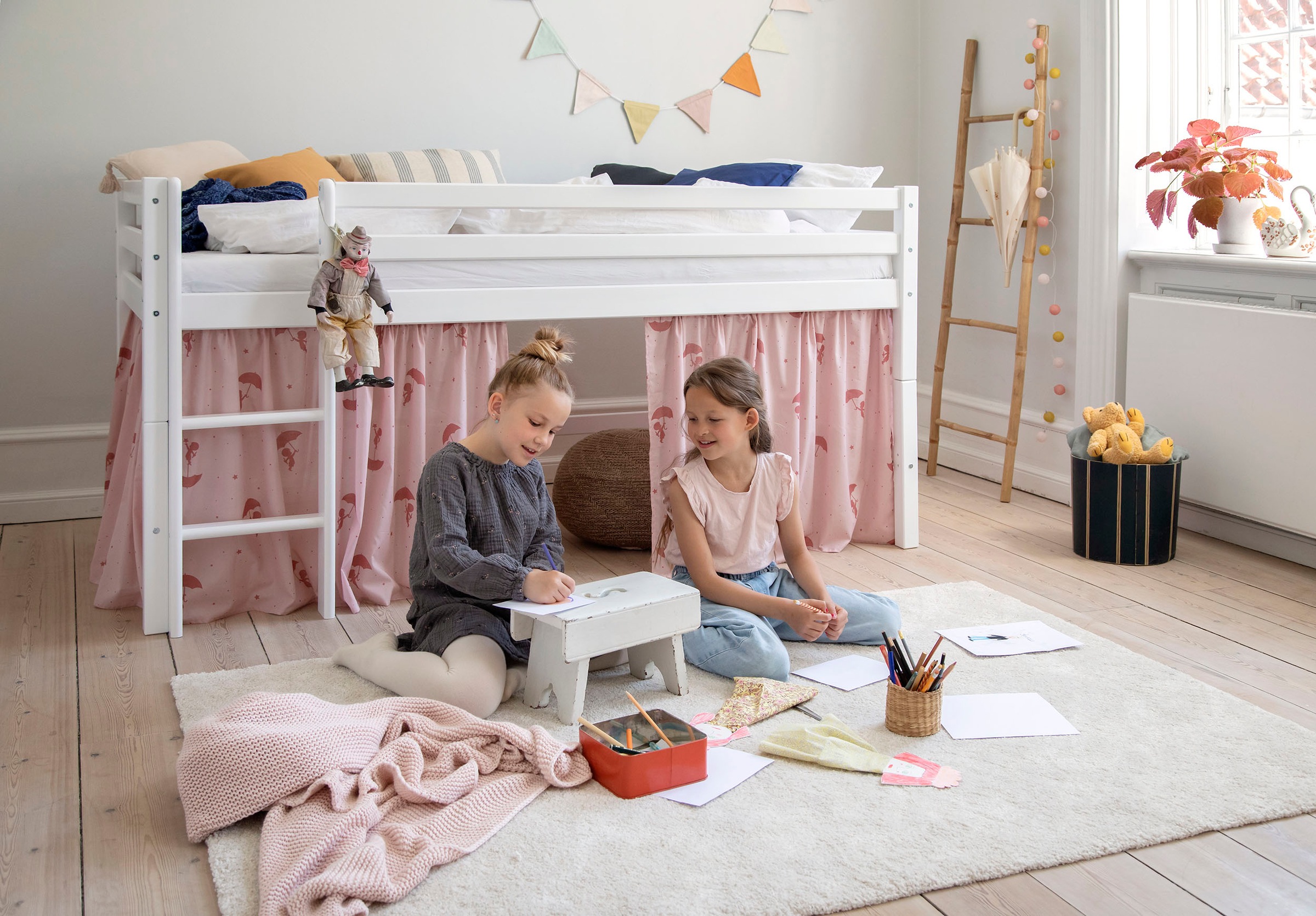 Hoppekids Hochbett »ECO Dream MY COLOR« Set, Bett,  90x200, umbaubar in Einzelbett, 4 Farben