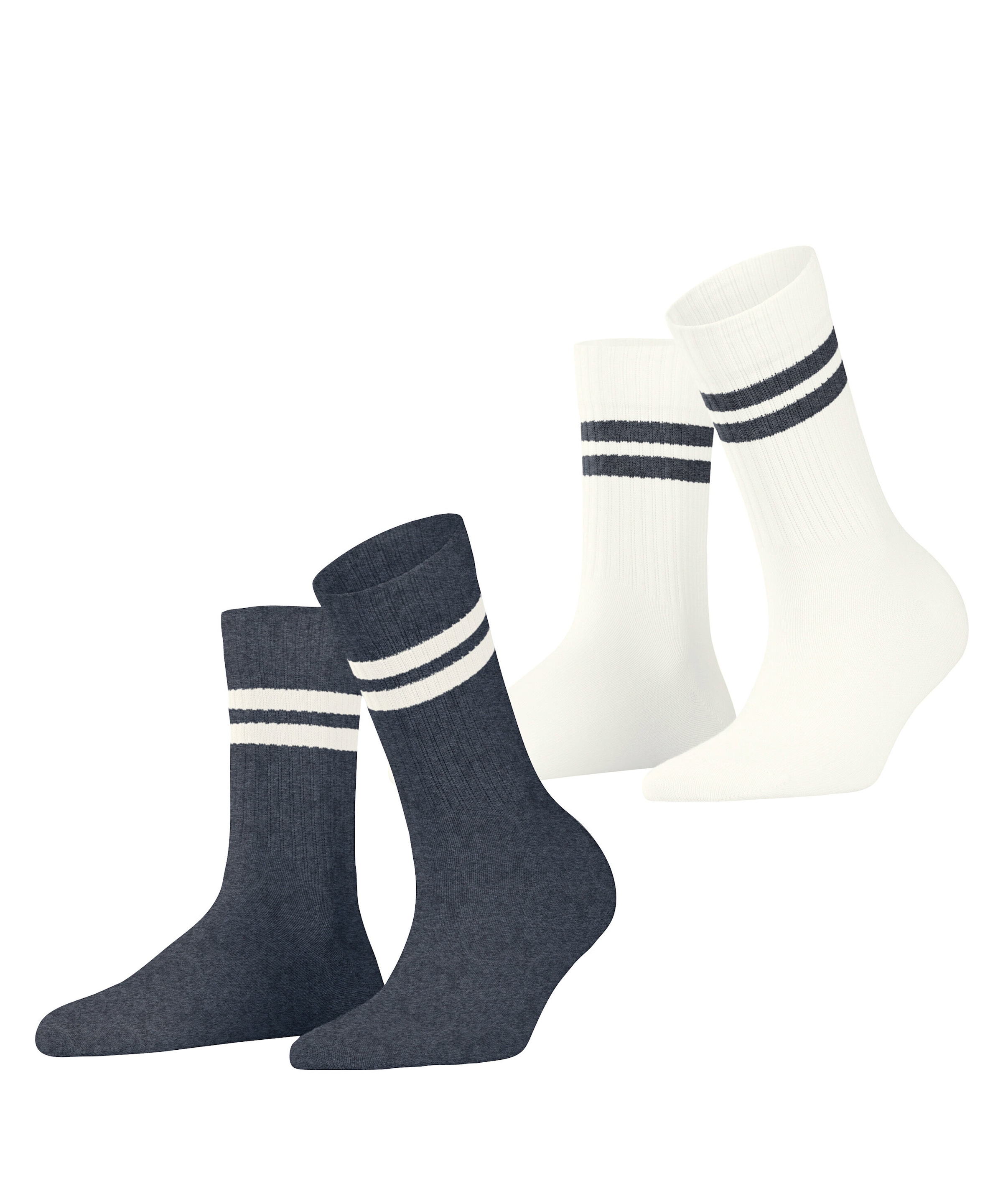 Esprit Chaussettes de tennis »Tennis Stripe« 2 paires,  avec bandes contrastées, design sportif, coupe parfaite