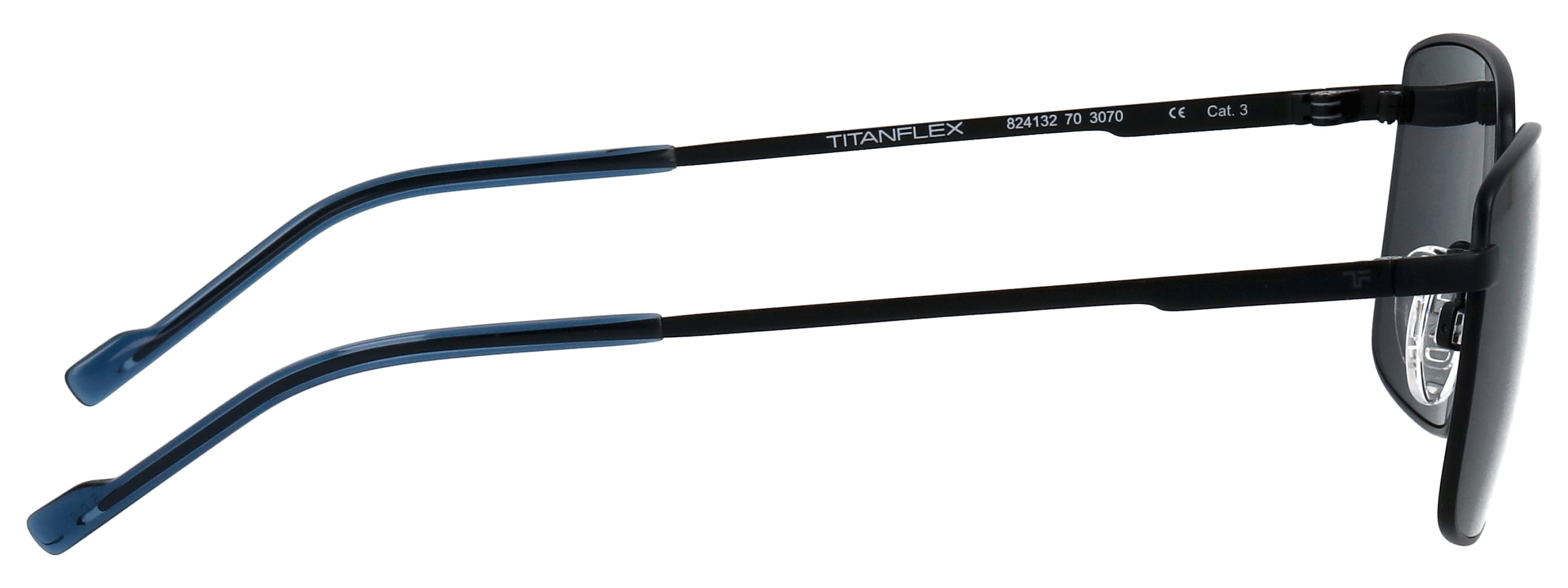 TITANflex Lunettes de soleil »Modell 824132« Form Karree/Eckig, Logoschriftzug auf Bügel, Titanflexfassung