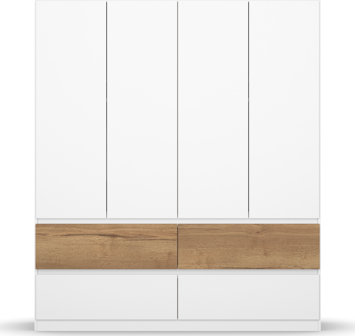 rauch Armoires à vêtements »Schrank Garderobe Schlafzimmerschrank Ankleide Mietswohnung WINNIPEG« façade sans poignée, tiroirs avec rainure de préhension, aussi avec éclairage