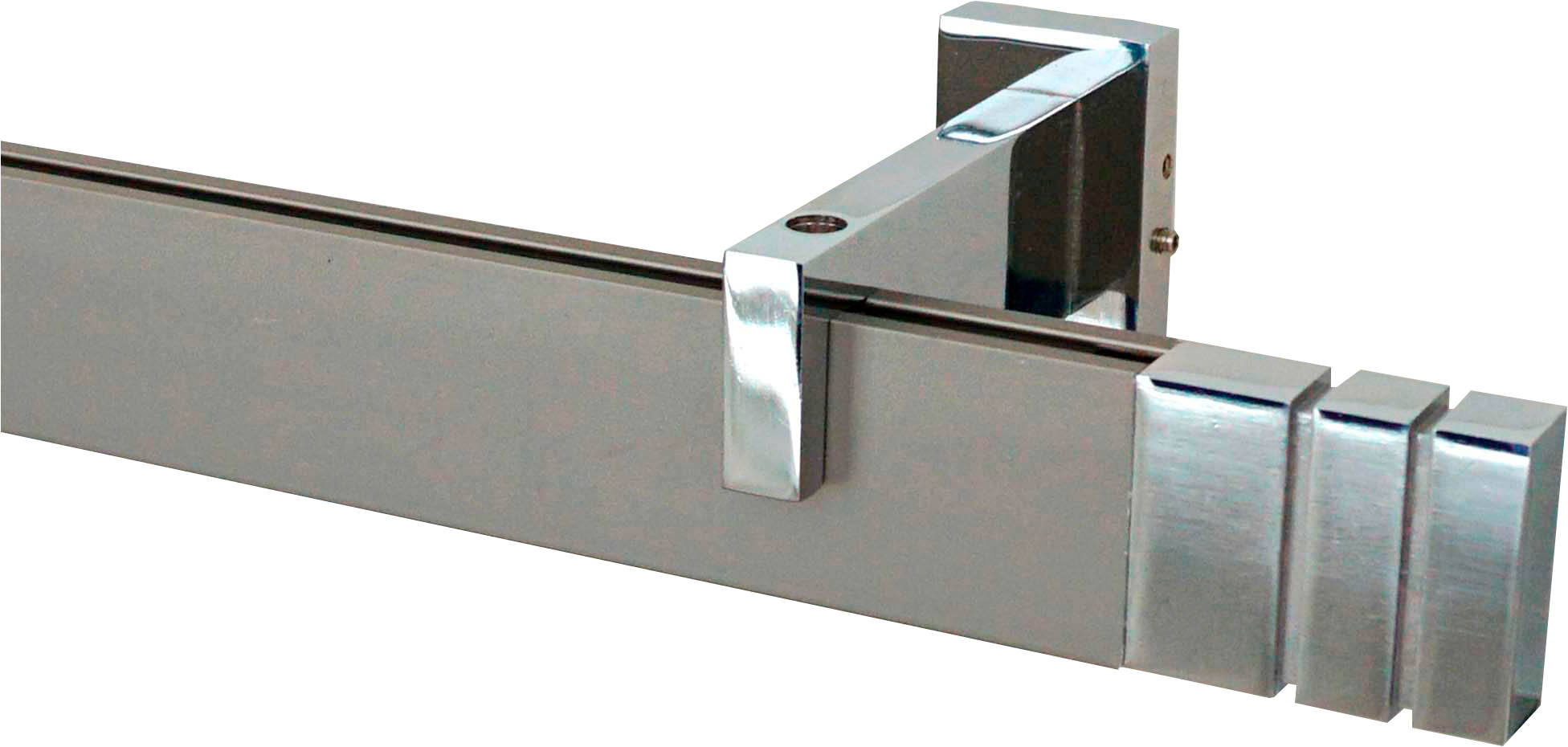 GARESA Tringle à rideaux »FLAT« 1 läufig-läufig Wunschmasslänge Rechteckprofil, Wandmontage, perfekter Lauf, modern, verlängerbar