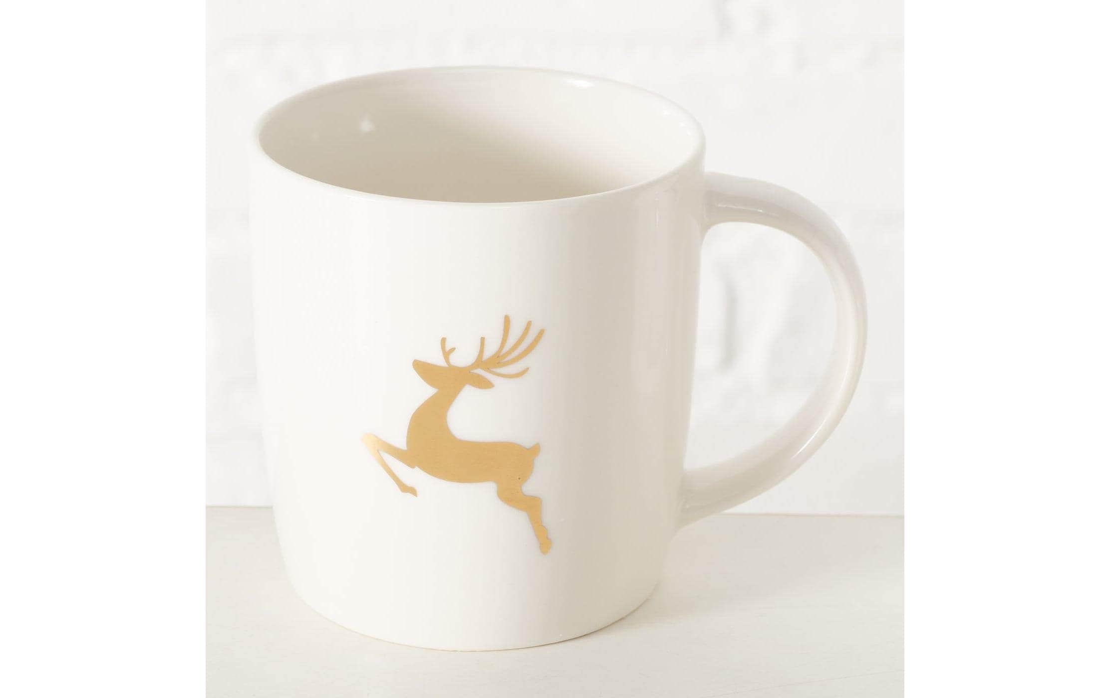 BOLTZE Figurine de Noël »Tasse Brilly 4er Set, Keramik, 320 ml«
