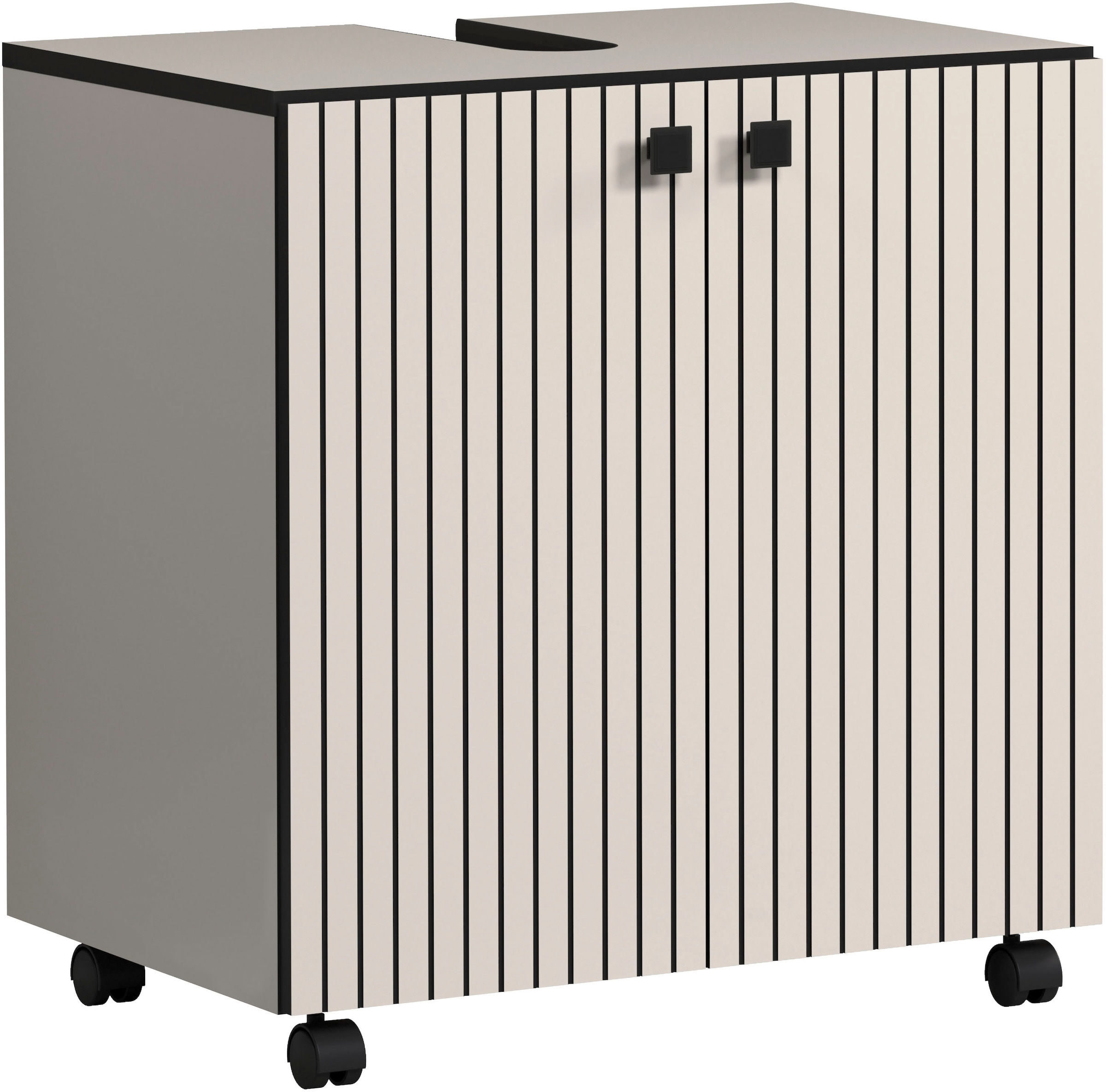 welltime Armoire sous lavabo »Amrum« Waschtisch auf Rollen - (B/T/H) wahlweise 60-80/42/64 cm
