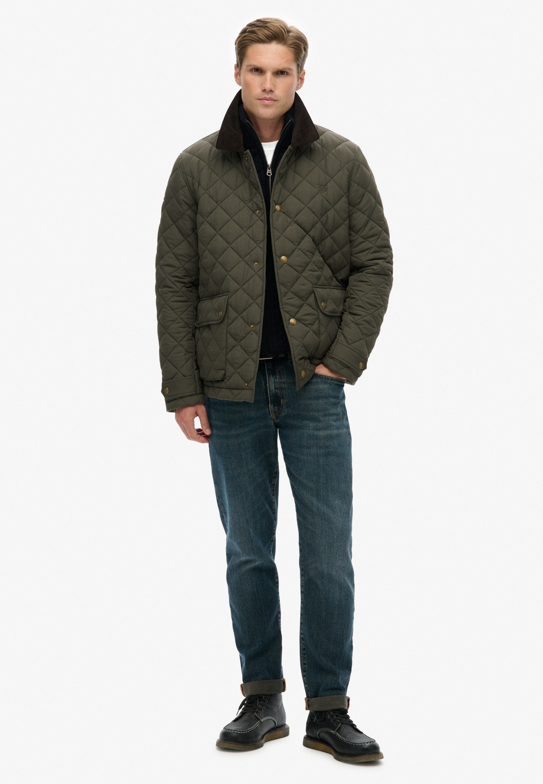 Superdry Steppjacke »QUILTED ESTATE COACH JACKET« Kunstfaser, regular fit