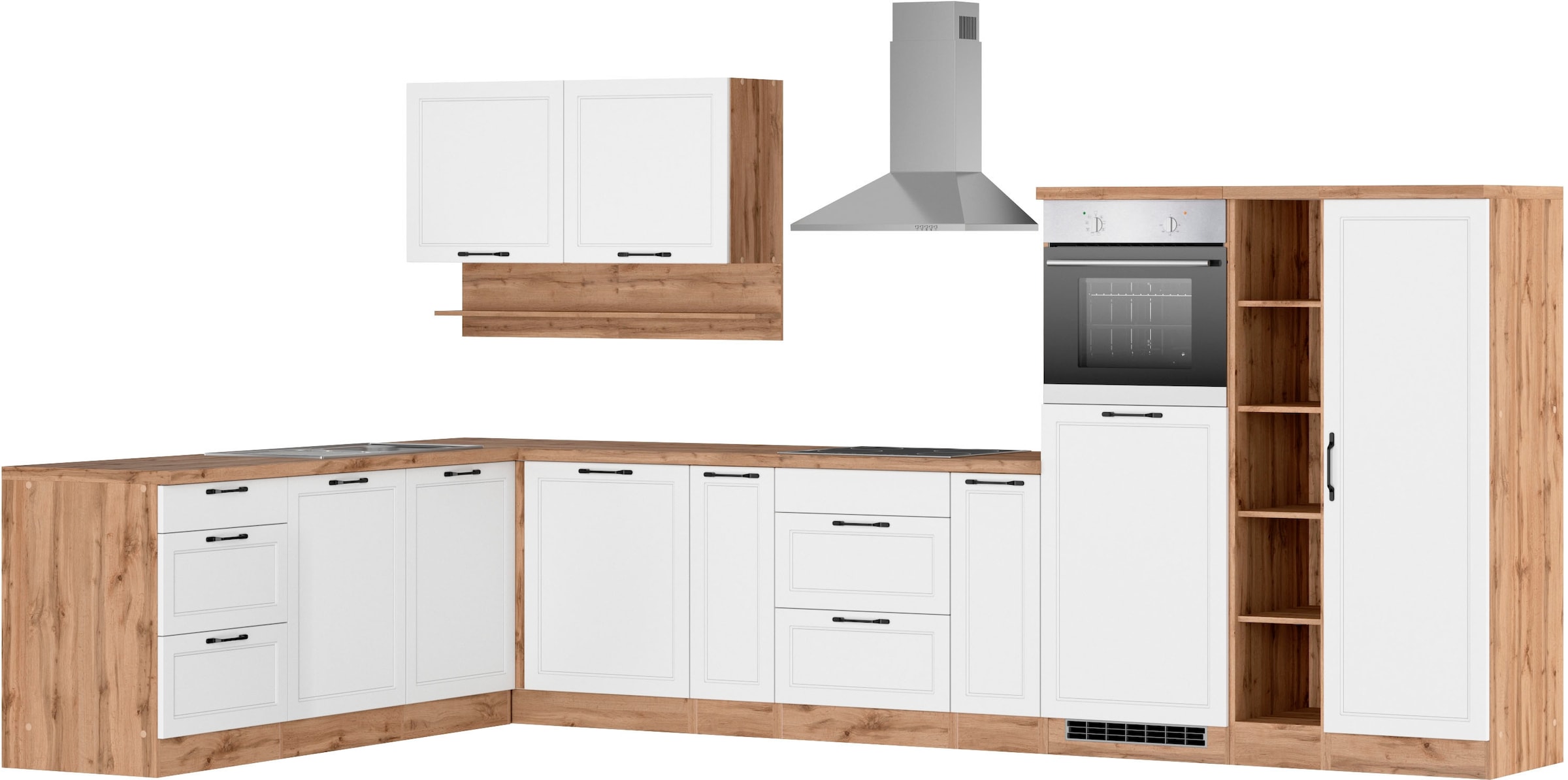 KOCHSTATION Winkelküche »KS-Lana« Stellbreite 240/380 cm, wahlweise mit E-Geräten