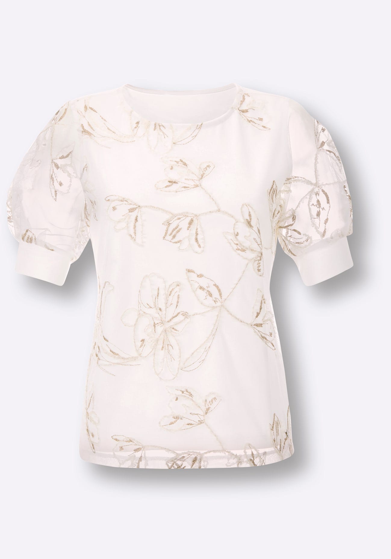 CREATION L PREMIUM Shirt à col rond »Mesh-Shirt« 1 pièces