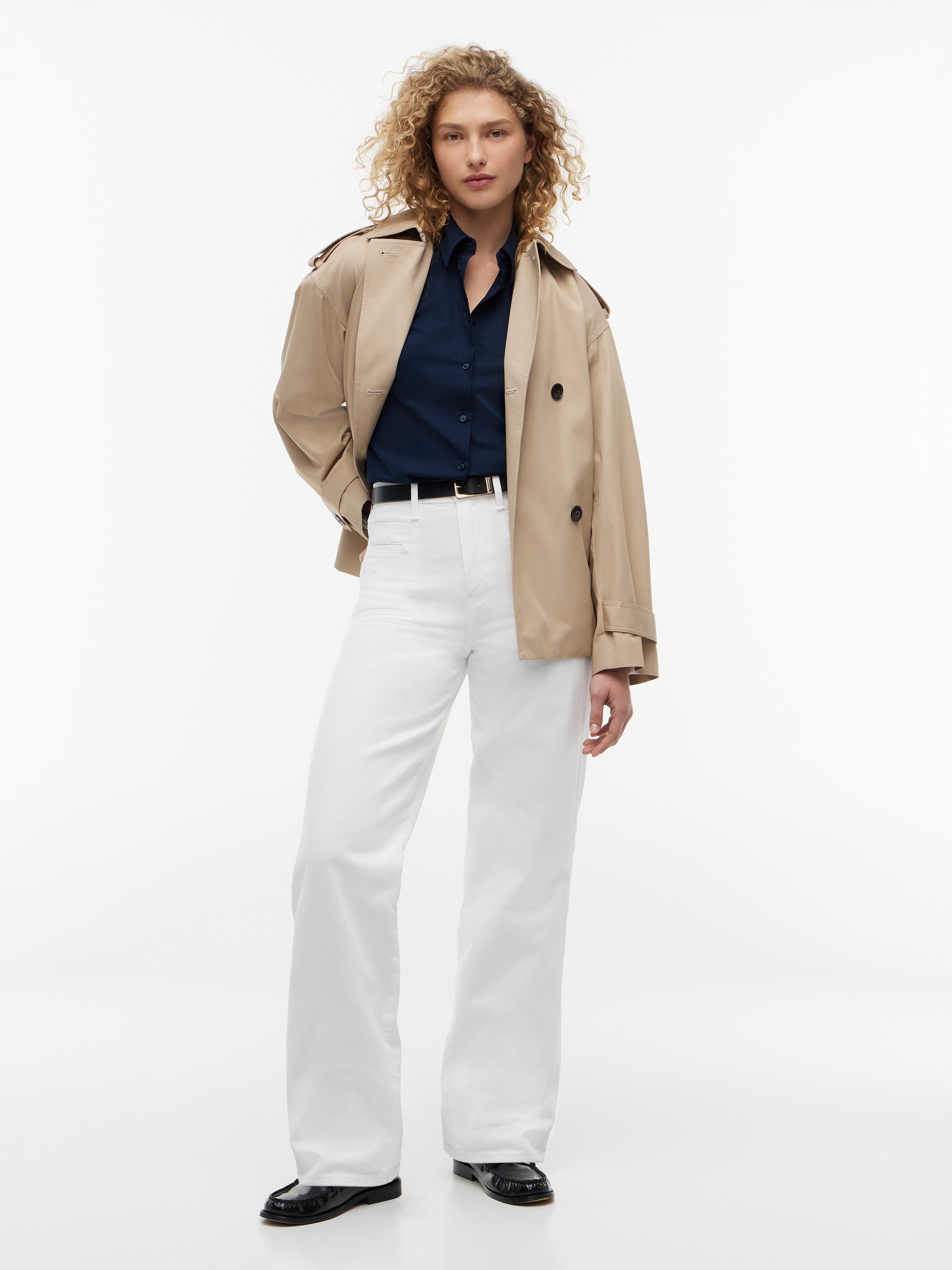 Tommy Hilfiger Blouse chemise »STRETCH REGULAR LS SHIRT« avec logo Tommy Hilfiger brodé, coupe régulière
