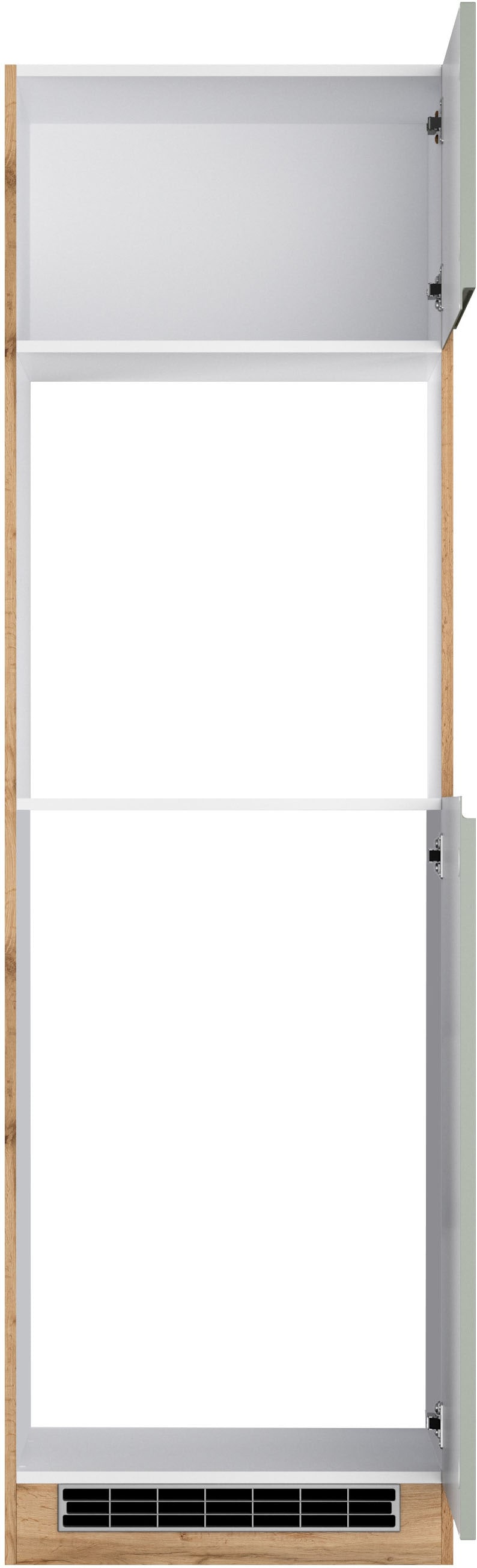 KOCHSTATION Four/réfrigérateur encastrable »KS-Virginia,neu in verbesserter Ausführung« Rangement, Softclose,  largeur 60 cm, hauteur 200 cm, niche pour poêle L/H/P : 56/59/55 cm