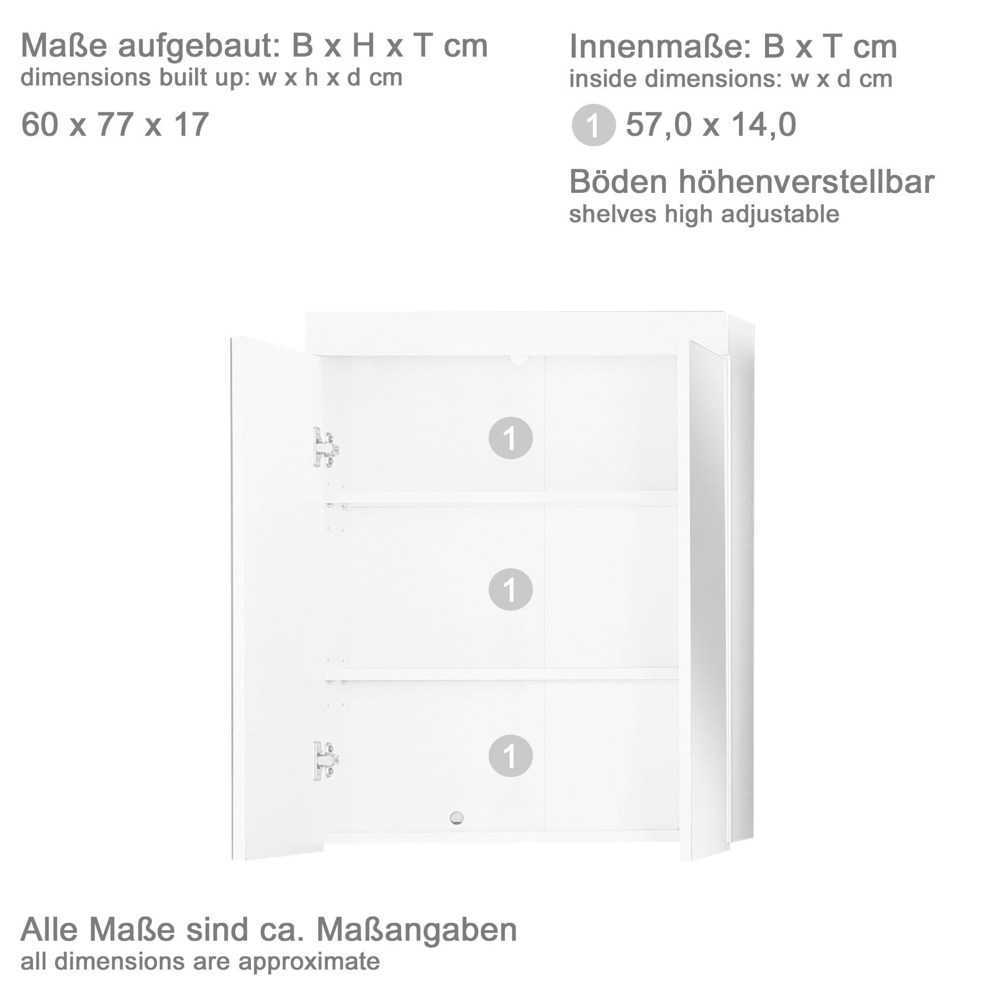 welltime Ensemble de meubles de salle de bain »Avena« Ensemble, 5 cuis tlg.