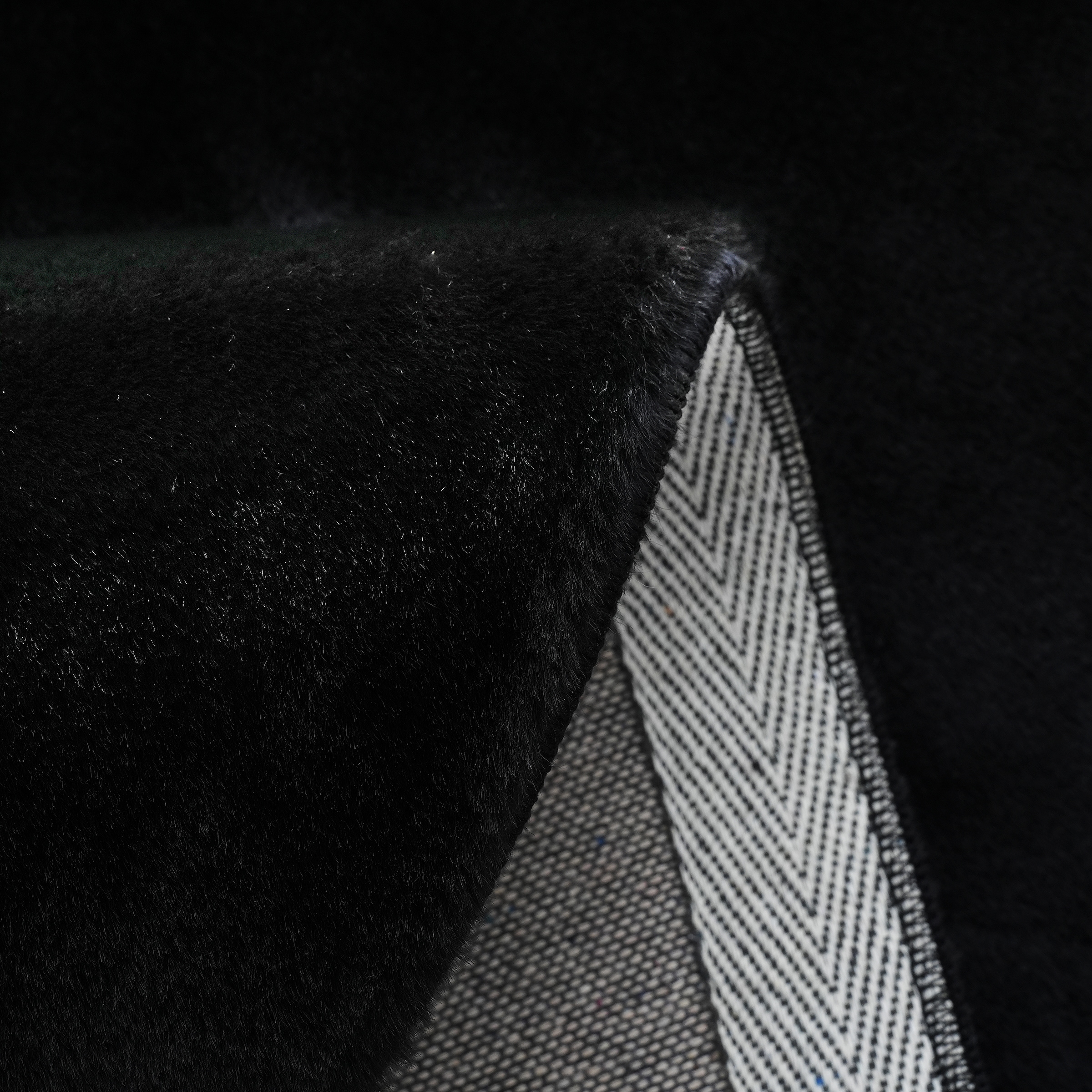 my home Fellteppich »Balu Bean, Kaninchenfell« U-förmig 20 mm Höhe Kunstfell Teppich, Modern, weich, Wohnzimmer, Schlafzimmer