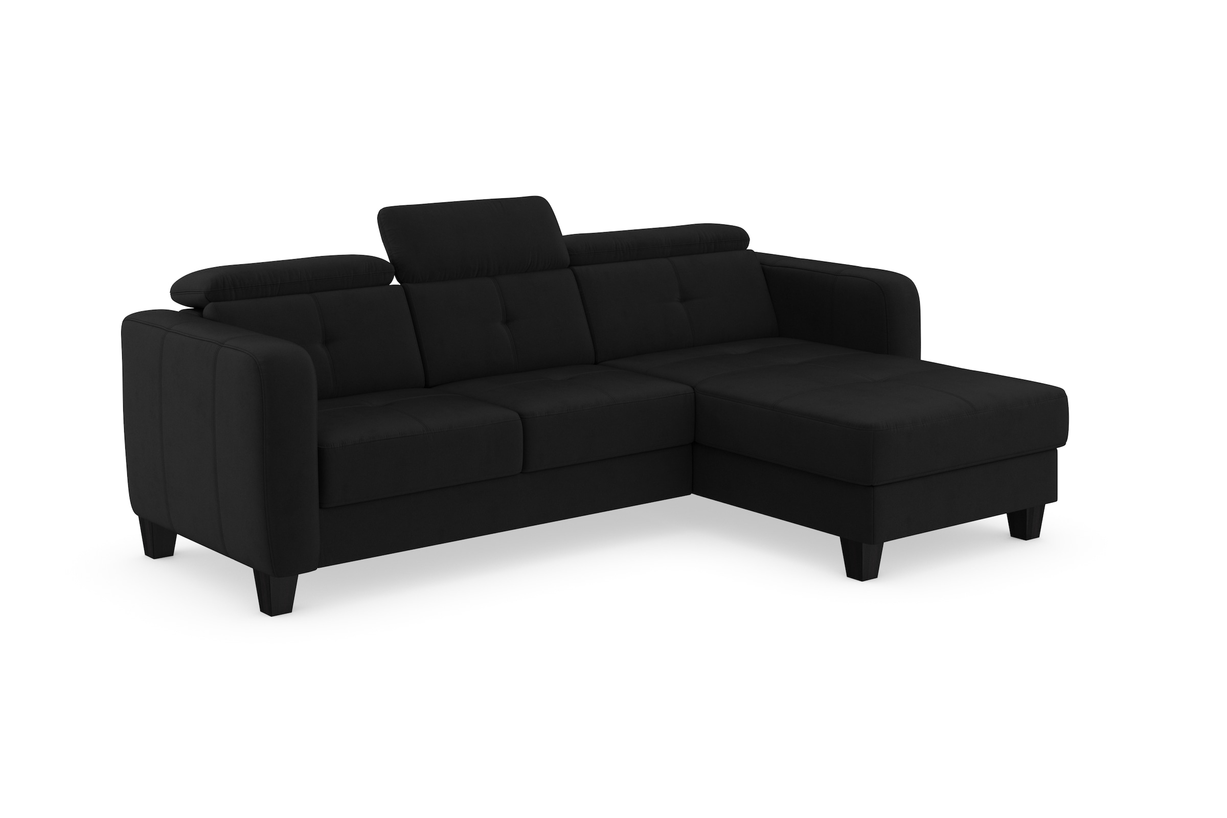 sit&more Ecksofa »Belluci L-Form« inklusive Federkern, wahlweise mit Bettfunktion und Bettkasten