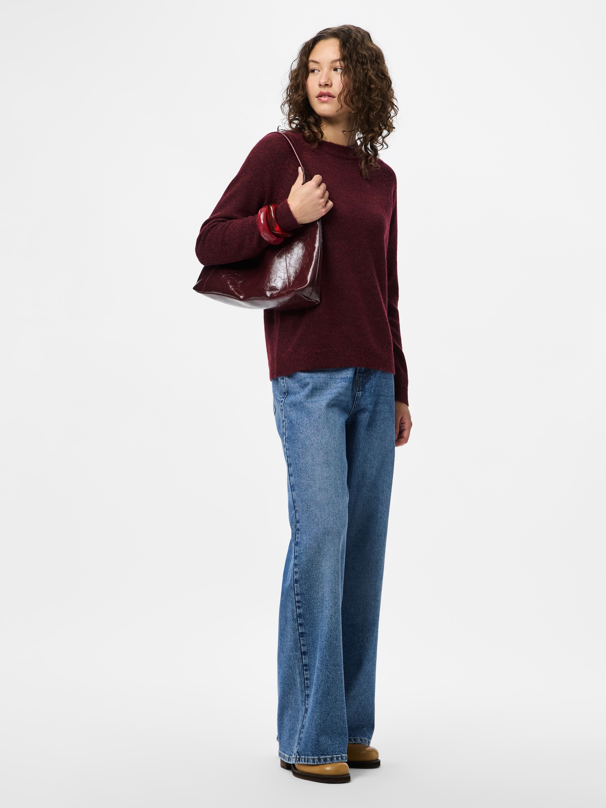 pieces Strickpullover »PCJULIANA LS O-NECK KNIT NOOS BC«