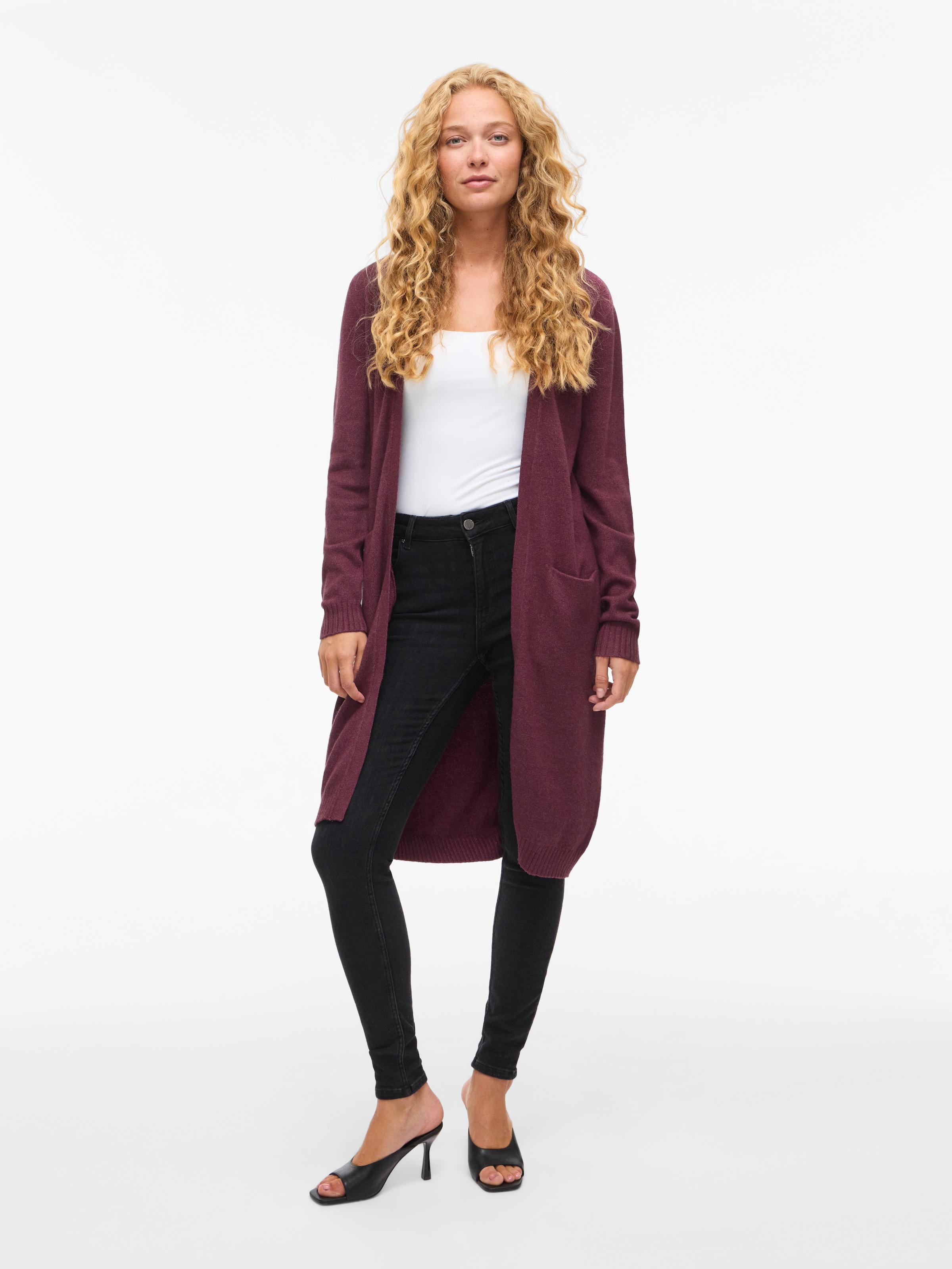 Vila Cardigan long »VIRIL LONG L/S  KNIT CARDIGAN - NOOS« mélange viscose, coupe régulière