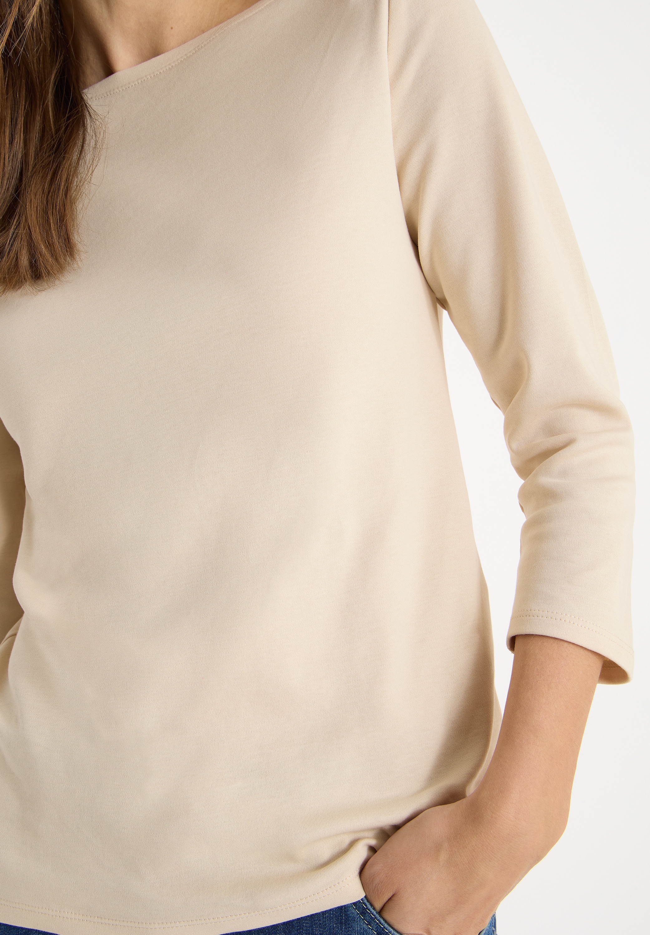 Cecil T-shirt à manches 3/4 mit U-Boot-Ausschnitt