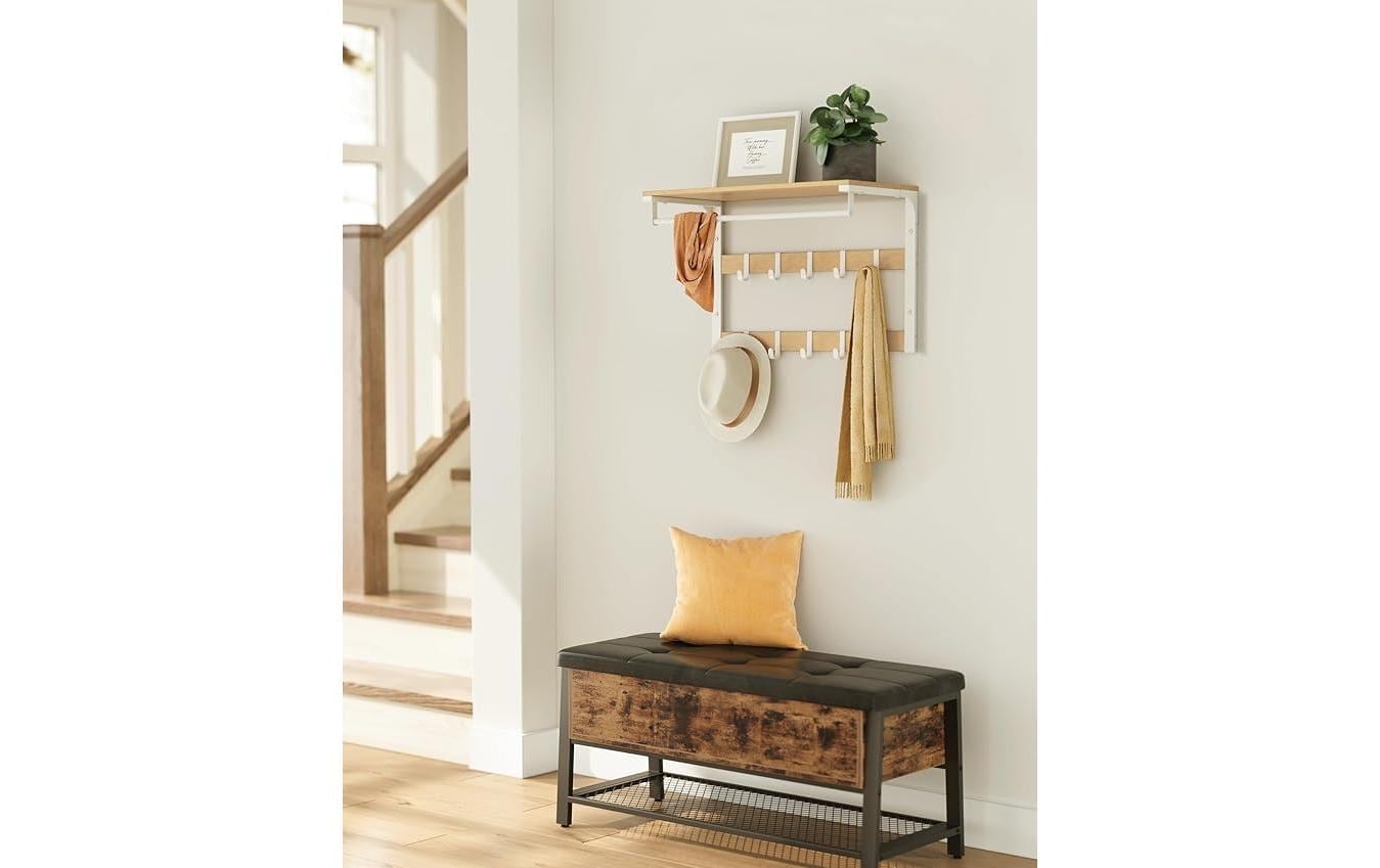 VASAGLE Wandgarderobe »mit 10 Haken 65 cm x 42 cm«