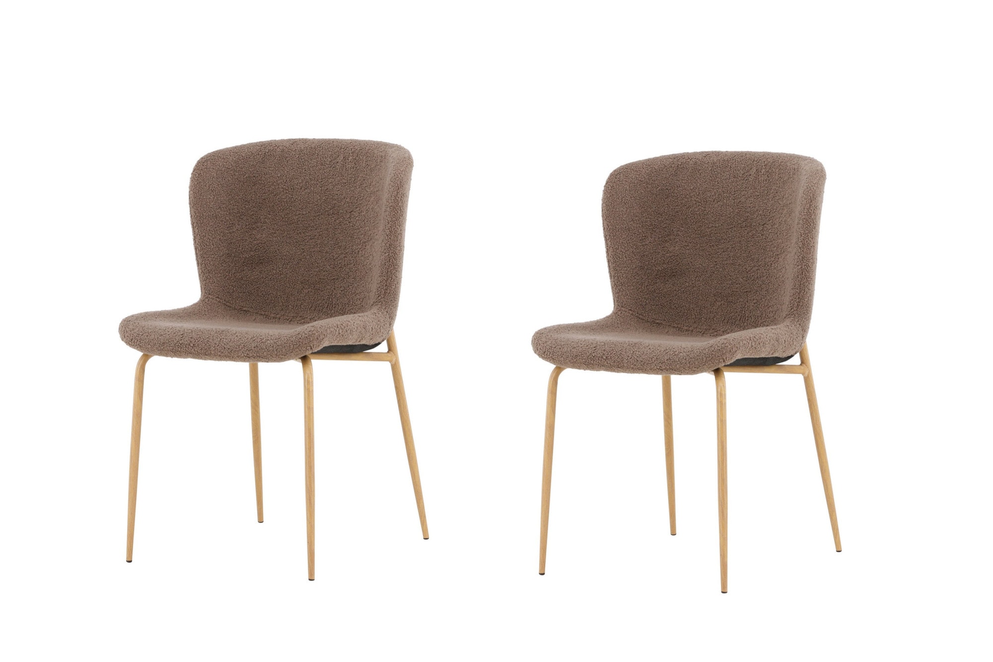 Venture Home Chaise de salle à manger »Modesto, 2er-Set Esszimmerstühle Teddy mit Stahlbeinen« () 2 cuischaise rembourrée, revêtement en tissu, pieds en acier, chaude, accueillante, douce