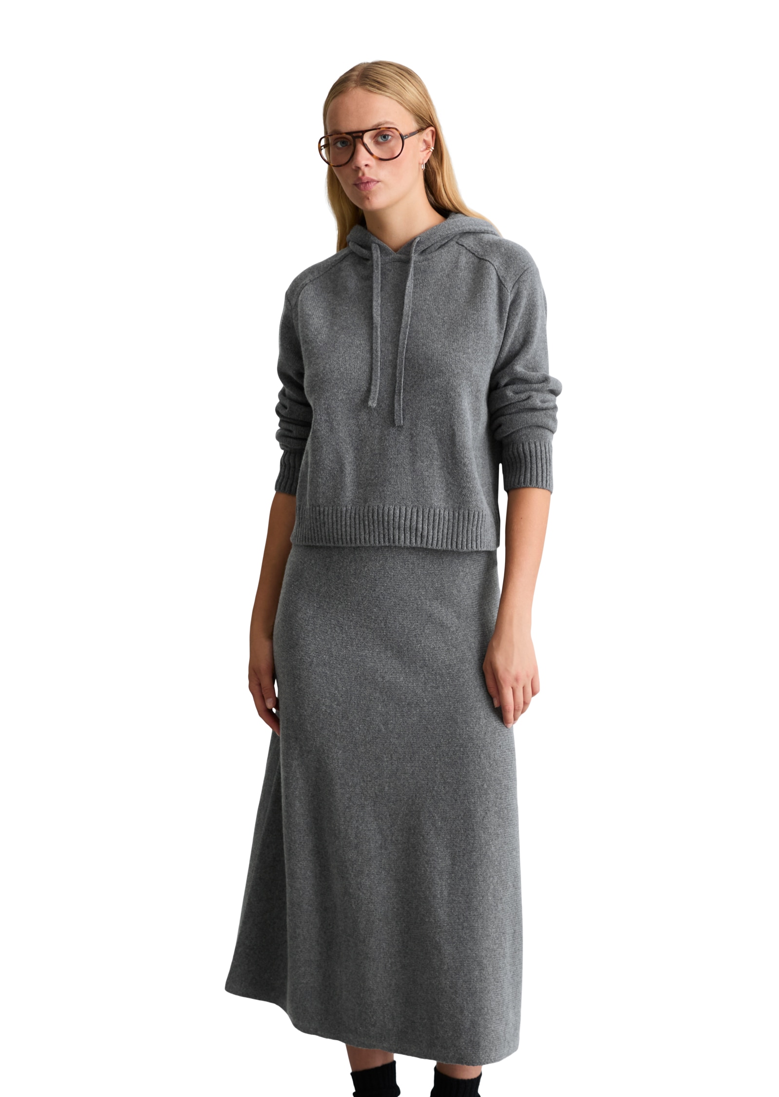 Marc O'Polo DENIM Pull à capuche »relaxed aus weichem Wolle-Mix«