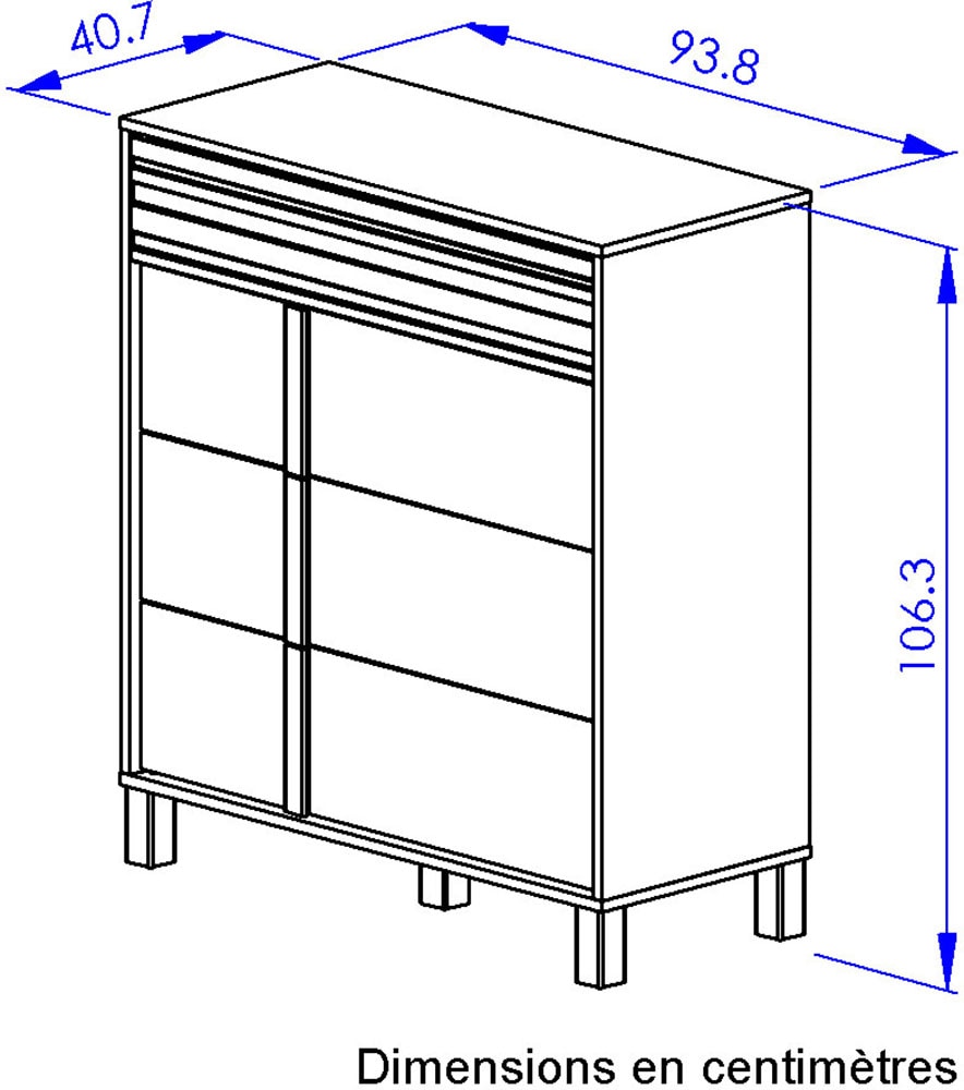 Gami Ensemble de chambre à coucher »ARIA« Set, 3 tlg. Ein sehr funktionaler Kleiderschrank