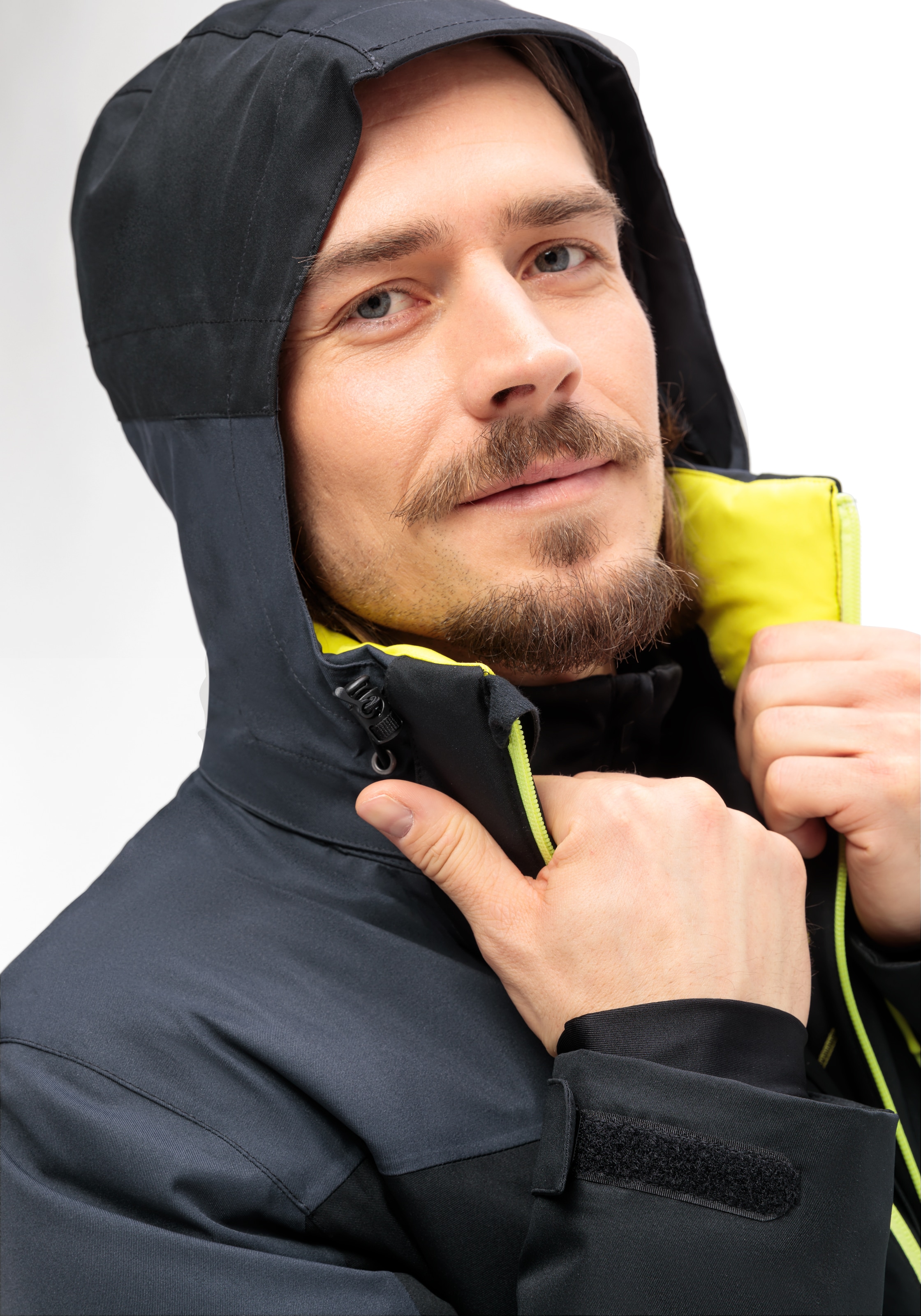 Maier Sports Skijacke »MONZABON M 2.0« Herren Winterjacke, wasserdicht, 3 RV-Taschen und Kapuze, Regular fit
