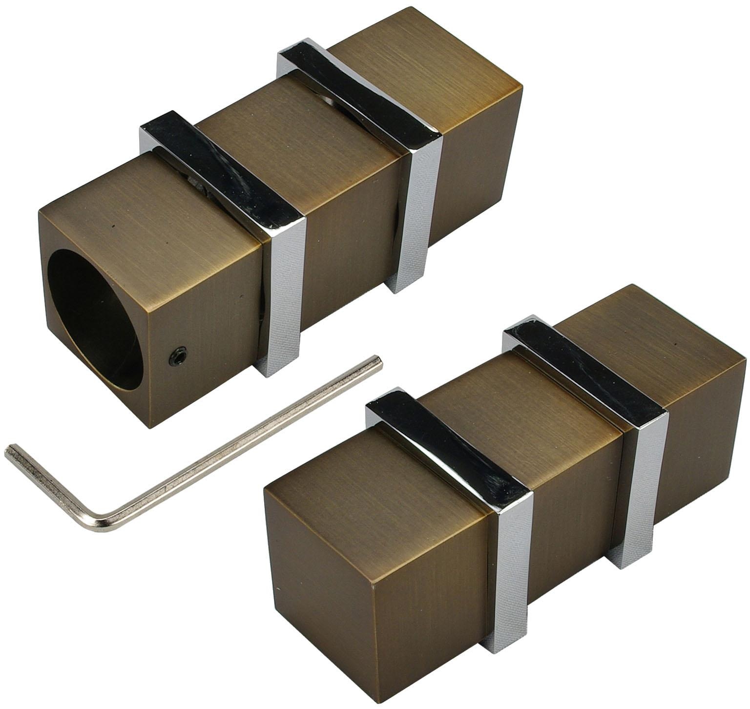 Liedeco Tringle à rideaux »CELQUADE01SG2L« Ø 25 mm 2 läufig-läufig Fixmass 2-läufig im Fixmass Ø 25/20 mm