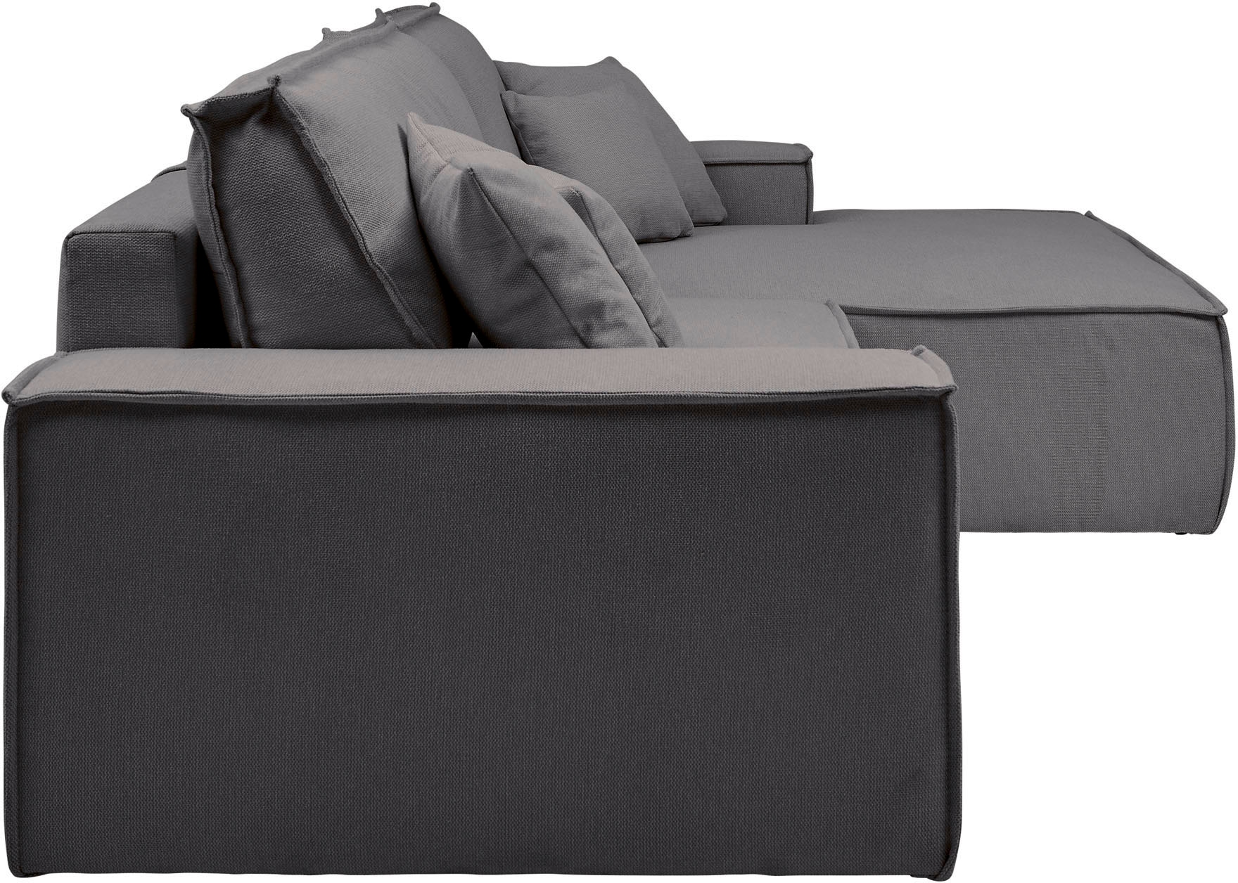 GOODproduct Ecksofa »FINNLEY, L-Form 257 cm, Schlafsofa« mit Bettkasten, in Bouclé, Struktur fein und Mega Cord