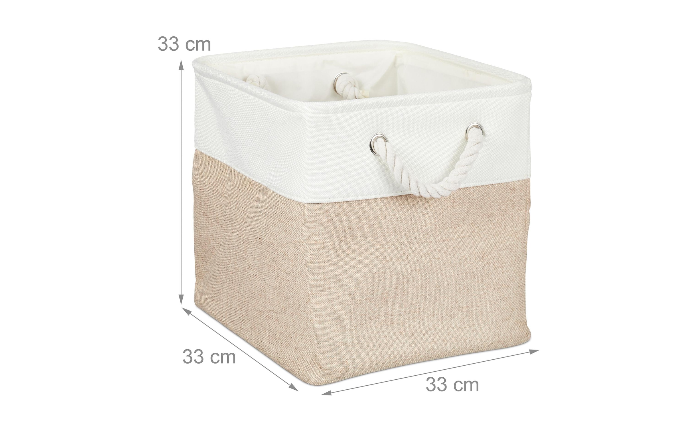relaxdays Boîte de rangement »Leinen 4 Stück«