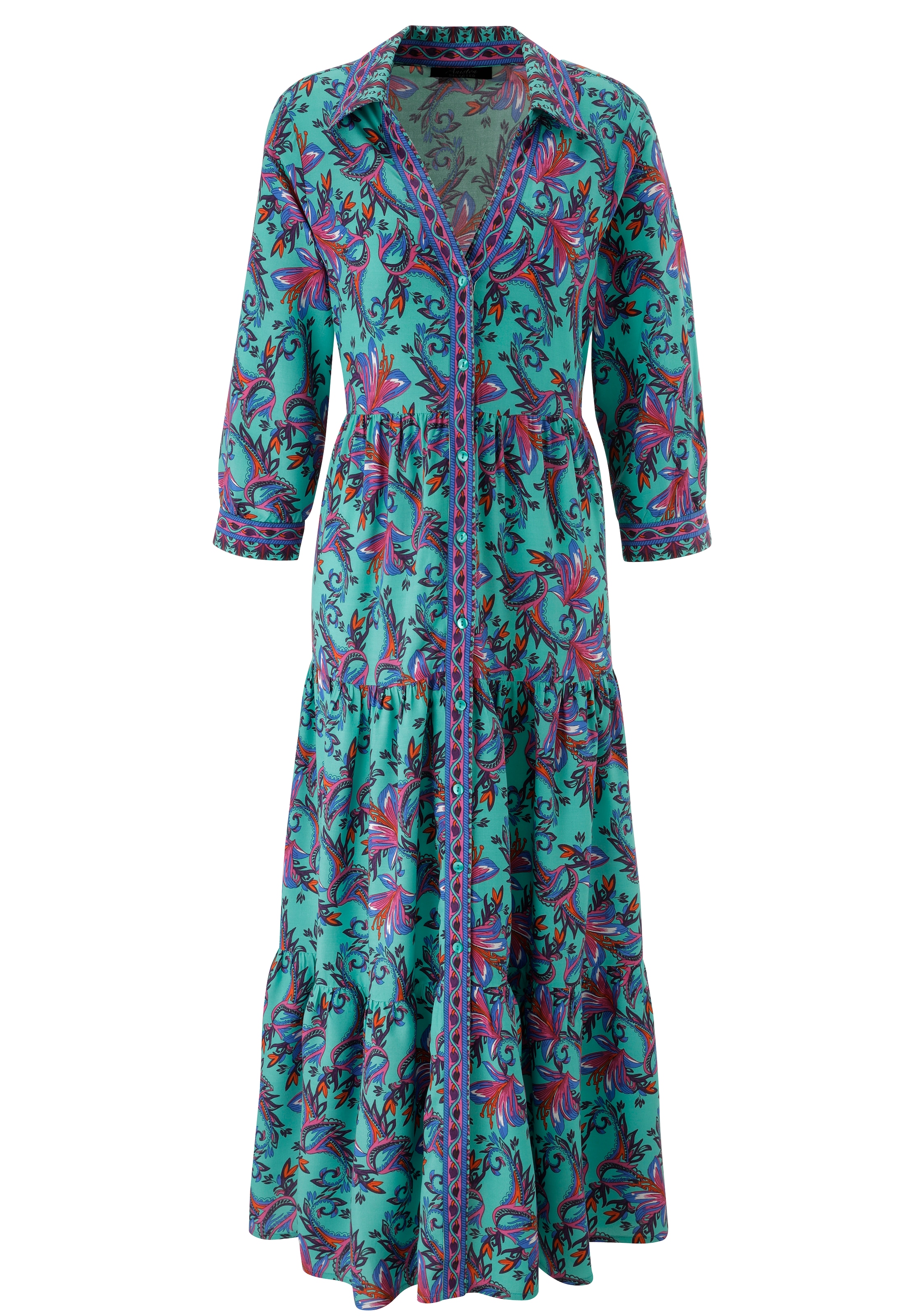 Aniston SELECTED Maxi robe in fantasievoller Ranken- und Blütendruck - NEUE KOLLEKTION