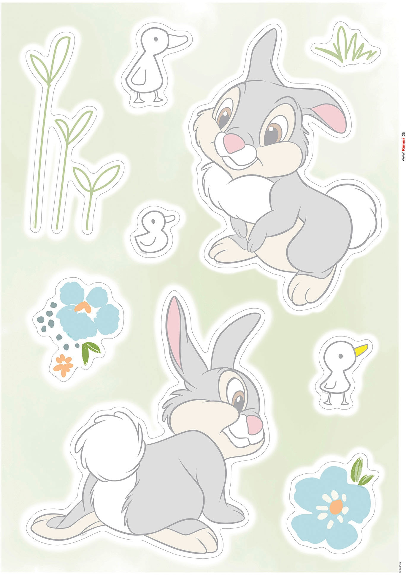 Komar Autocollant mural »Thumper Growing Carrots - Grösse 50 x 70 cm« selbstklebend, Wandsticker, Kinderzimmer