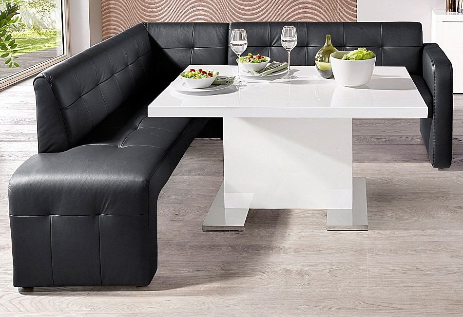 exxpo - sofa fashion Essbank »Barista, bequem und elegant, hohe Bodenfreiheit,« Eckbank Barista bequem und elegant, hochwertige Detailverarbeitung