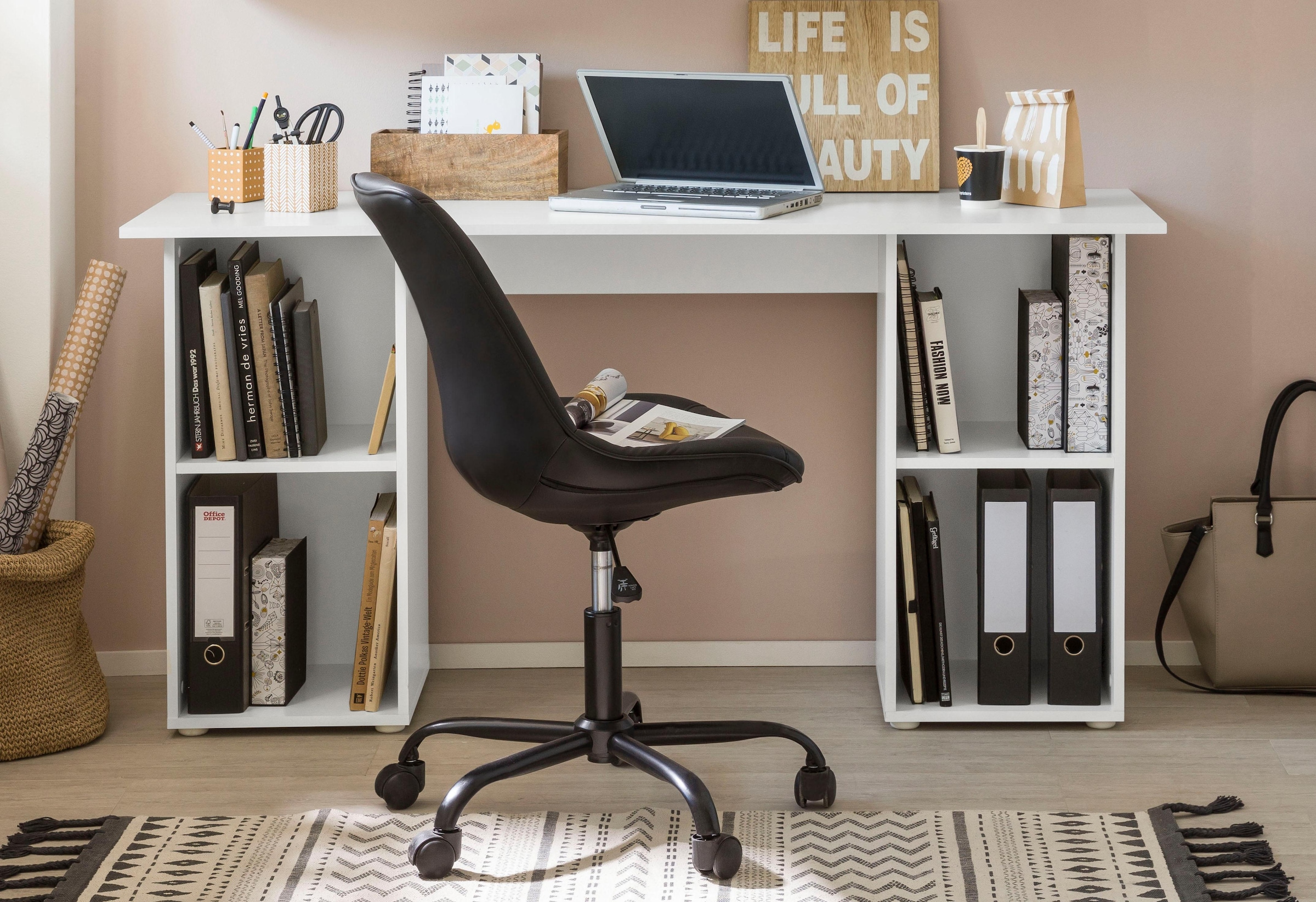 borchardt Möbel Schreibtisch »Kai« Regalschreibtisch mit viel Stauraum, Breite 150 cm, Made in Germany