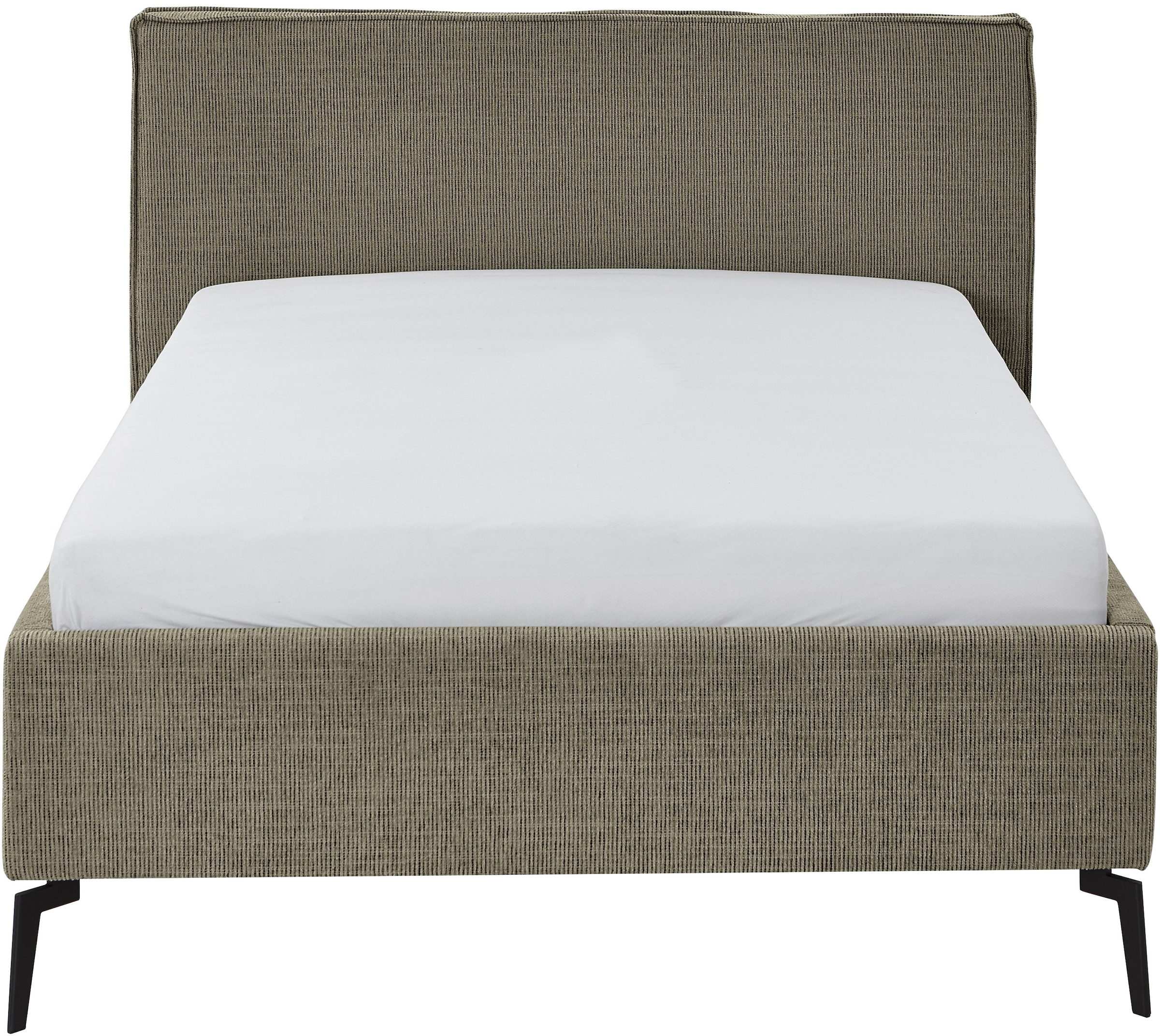 meise.möbel Polsterbett »Riva II« mit schwarzen Metallfüssen, wahlweise mit Bettkasten