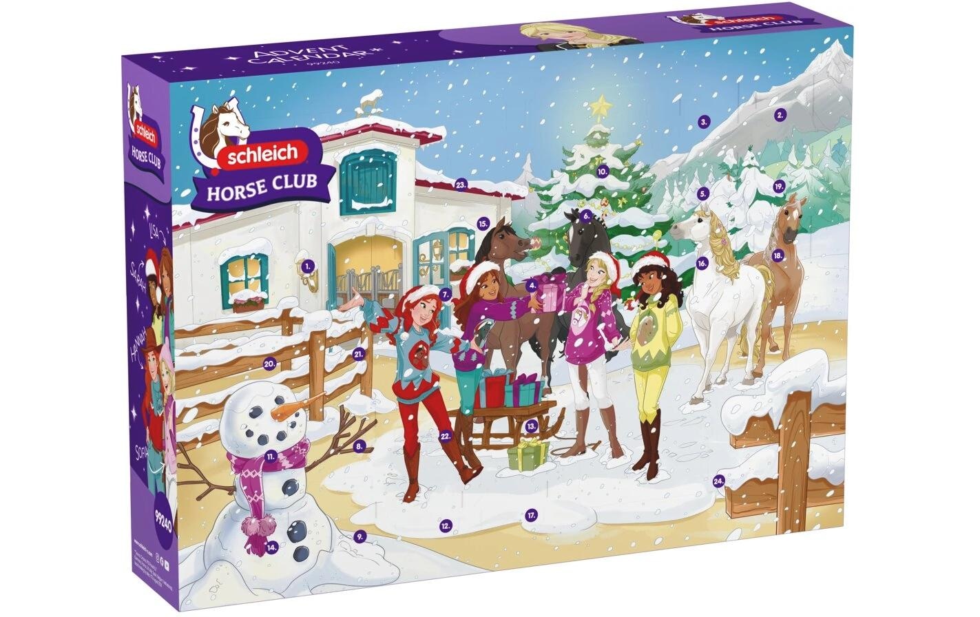 Schleich® Jouet calendrier de l'Avent »Adventskalender HORSE CLUB 2026 Winter Wonderland Ausritt«