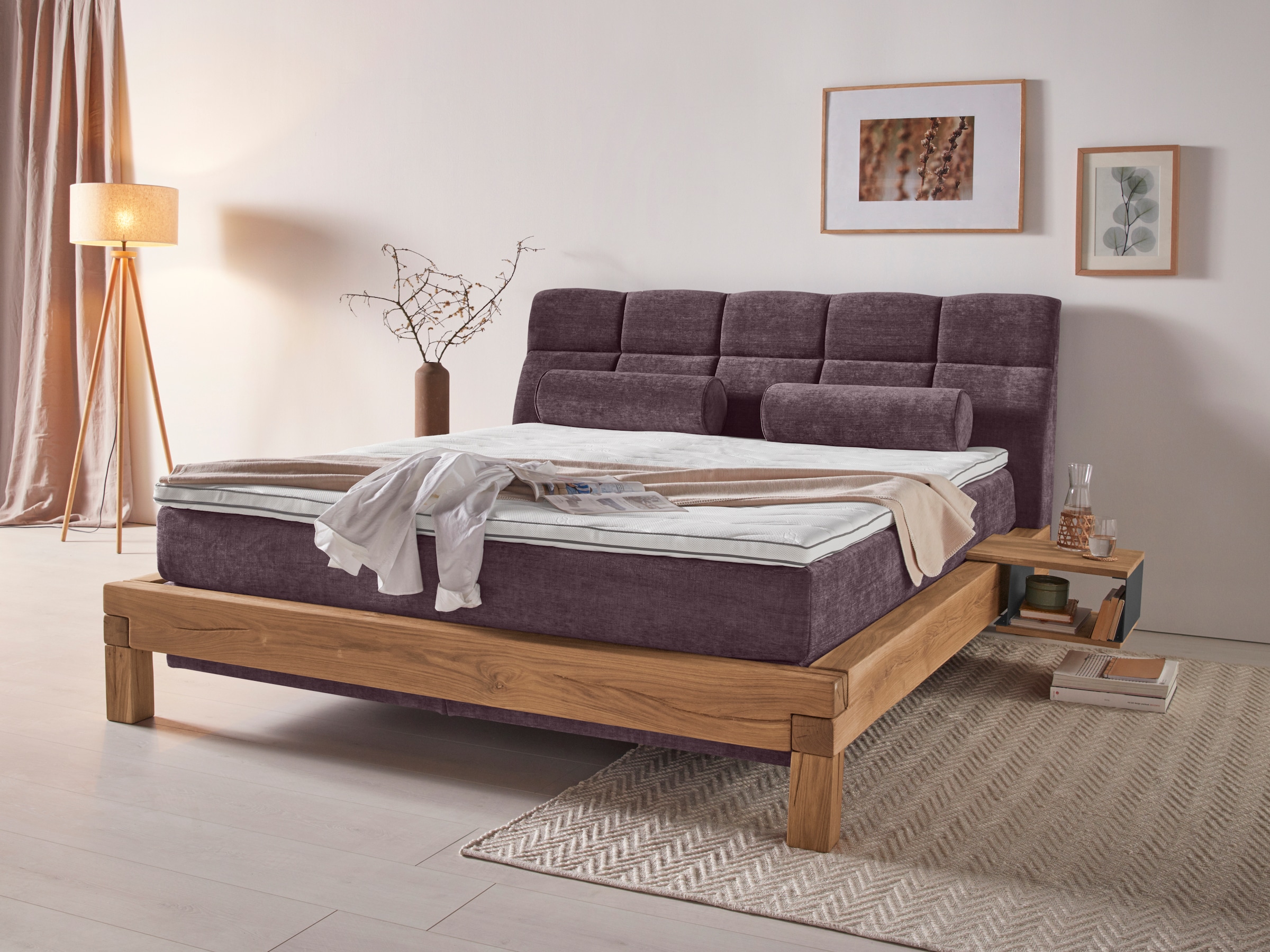 Home affaire Boxspringbett »Villads« Liegefläche: 180/200 cm, Inside-Boxspring-Unterbau, recycelte Stoffe