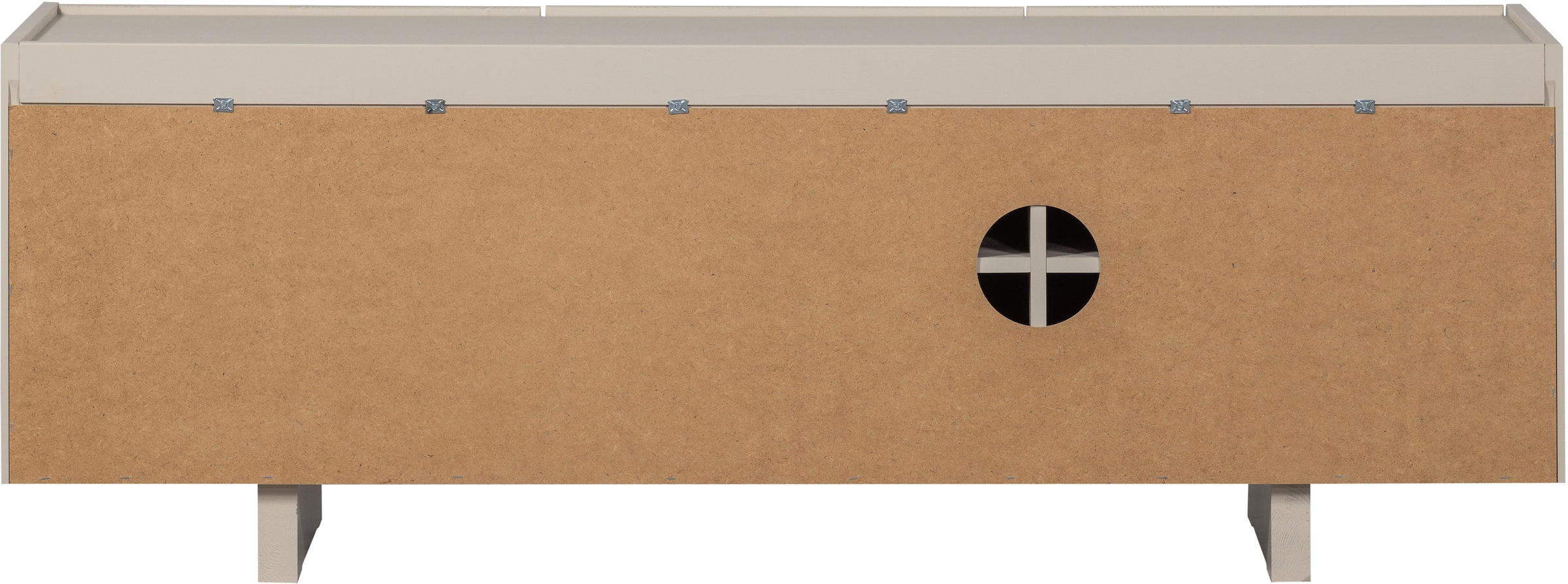 WOOOD Lowboard »Basu FSC®-Kiefernholz Lackiert Grifflos, H 53 x B 152 x T 46 cm« Tragkraft Deckplatte 35 kg und 15 kg pro boden, sichtbare Maserung