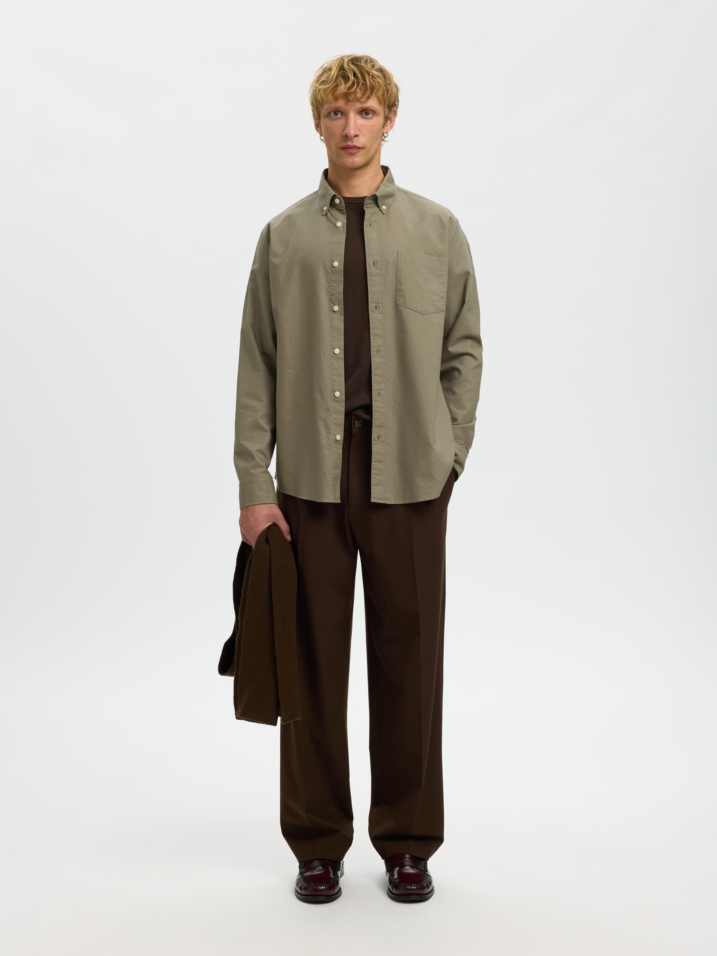 SELECTED Chemise à manches longues »SLHREGRICK-OX SHIRT LS NOOS« coton, coupe régulière