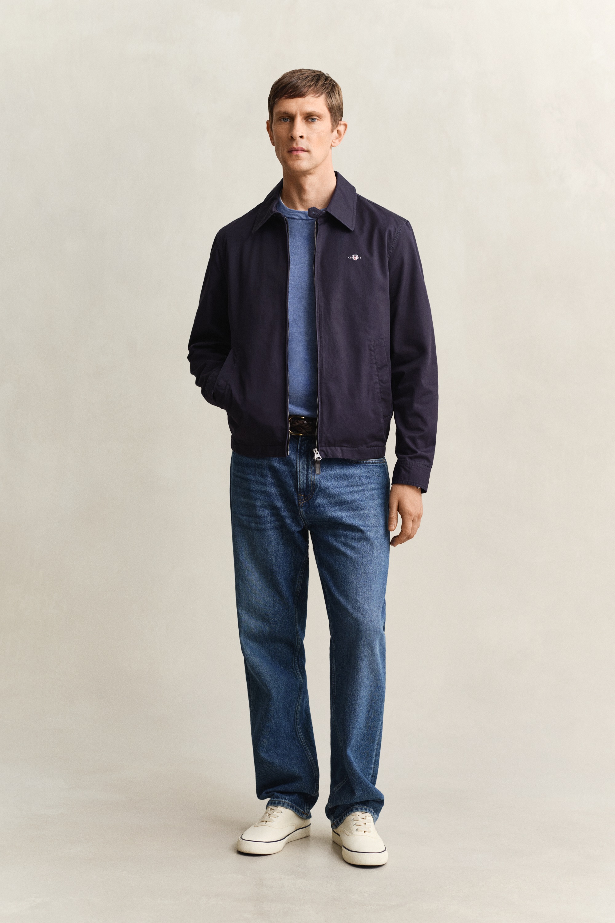 Gant Rundhalspullover »CLASSIC COTTON C-NECK« Premium Strickpullver aus weicher 100% Baumwolle, Übergangspullover