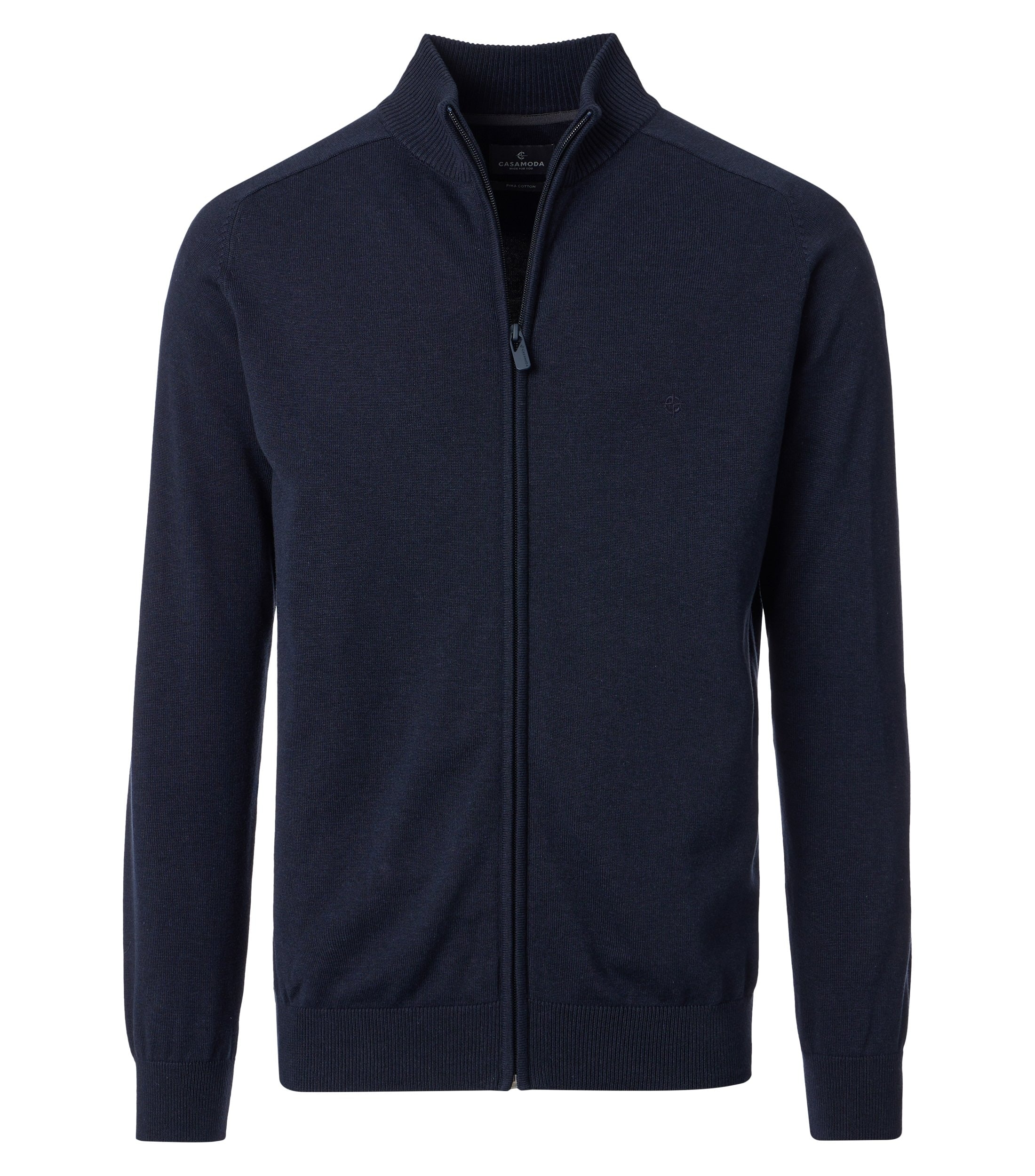 CASAMODA Strickjacke »Strickjacke« mit Stehkragen und Reissverschluss