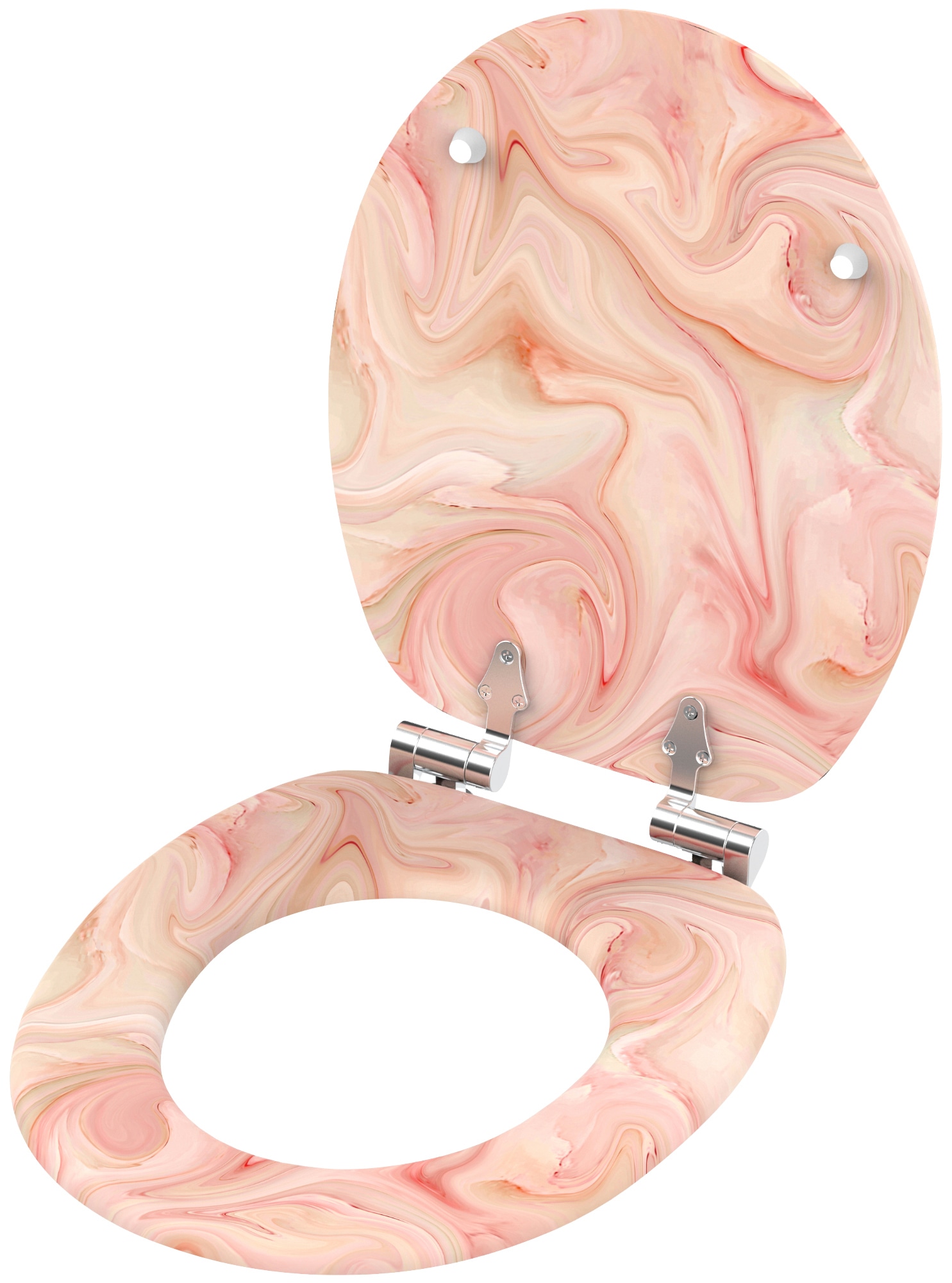 Sanilo Siège de WC »Marmor Rosa« mit Absenkautomatik, BxL: 37,7 x 42,0 - 47,0 cm